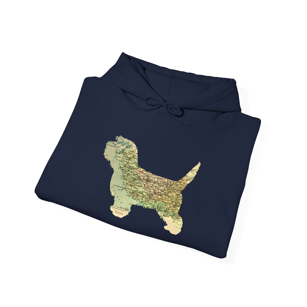 PBGV Map Hoodie – Vintage Map Dog Lover Sweatshirt