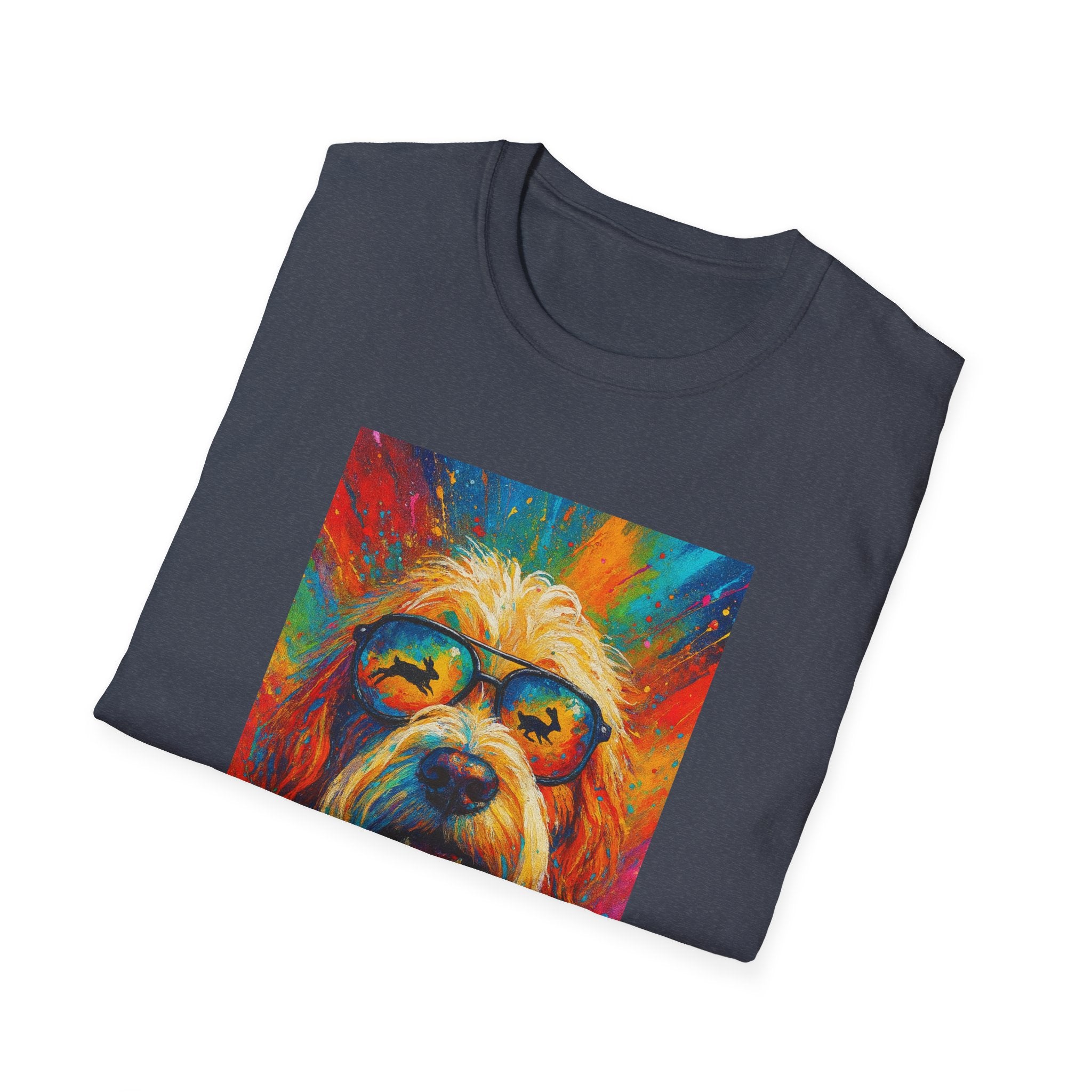 Colorful Retro Dog Portrait T-Shirt