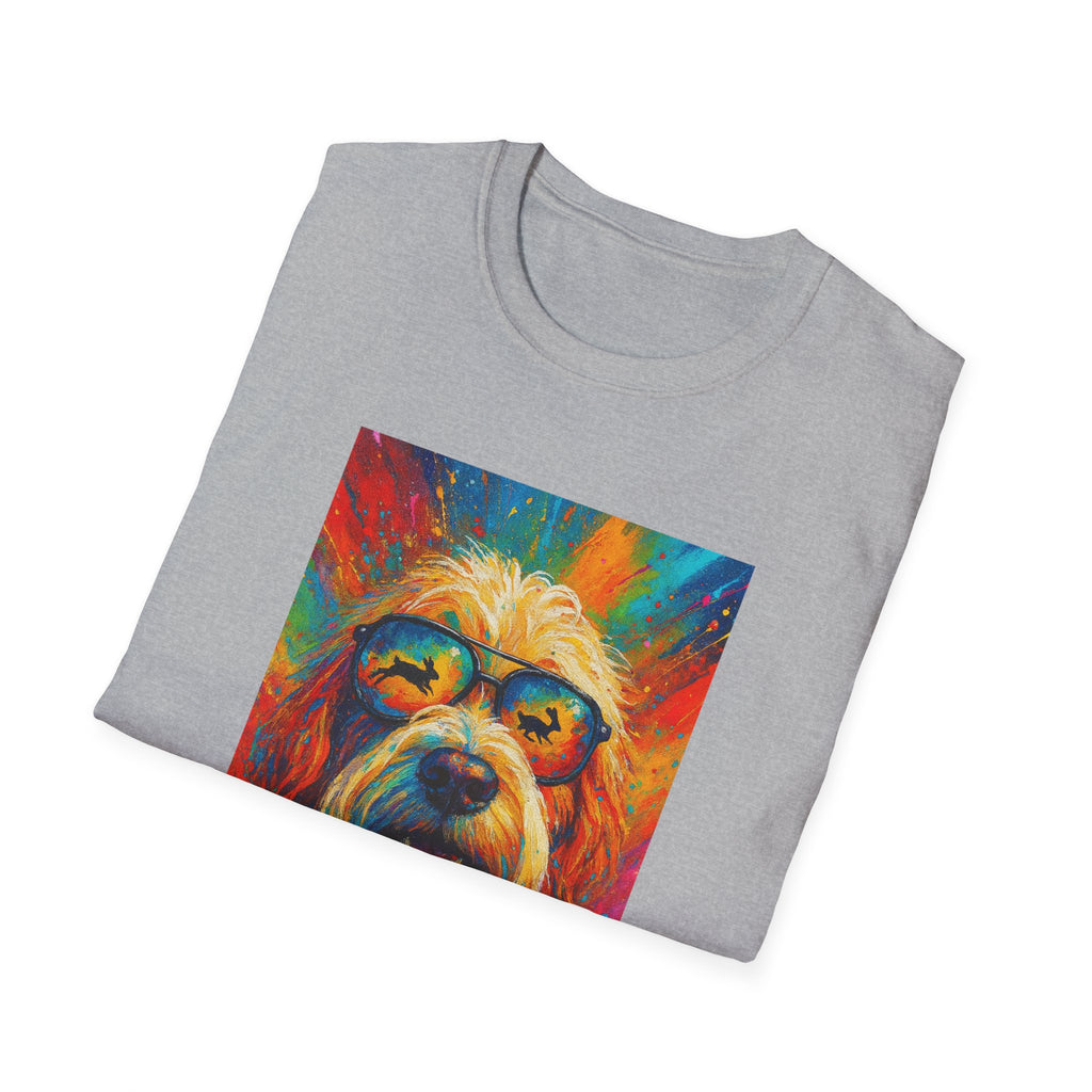 Colorful Retro Dog Portrait T-Shirt