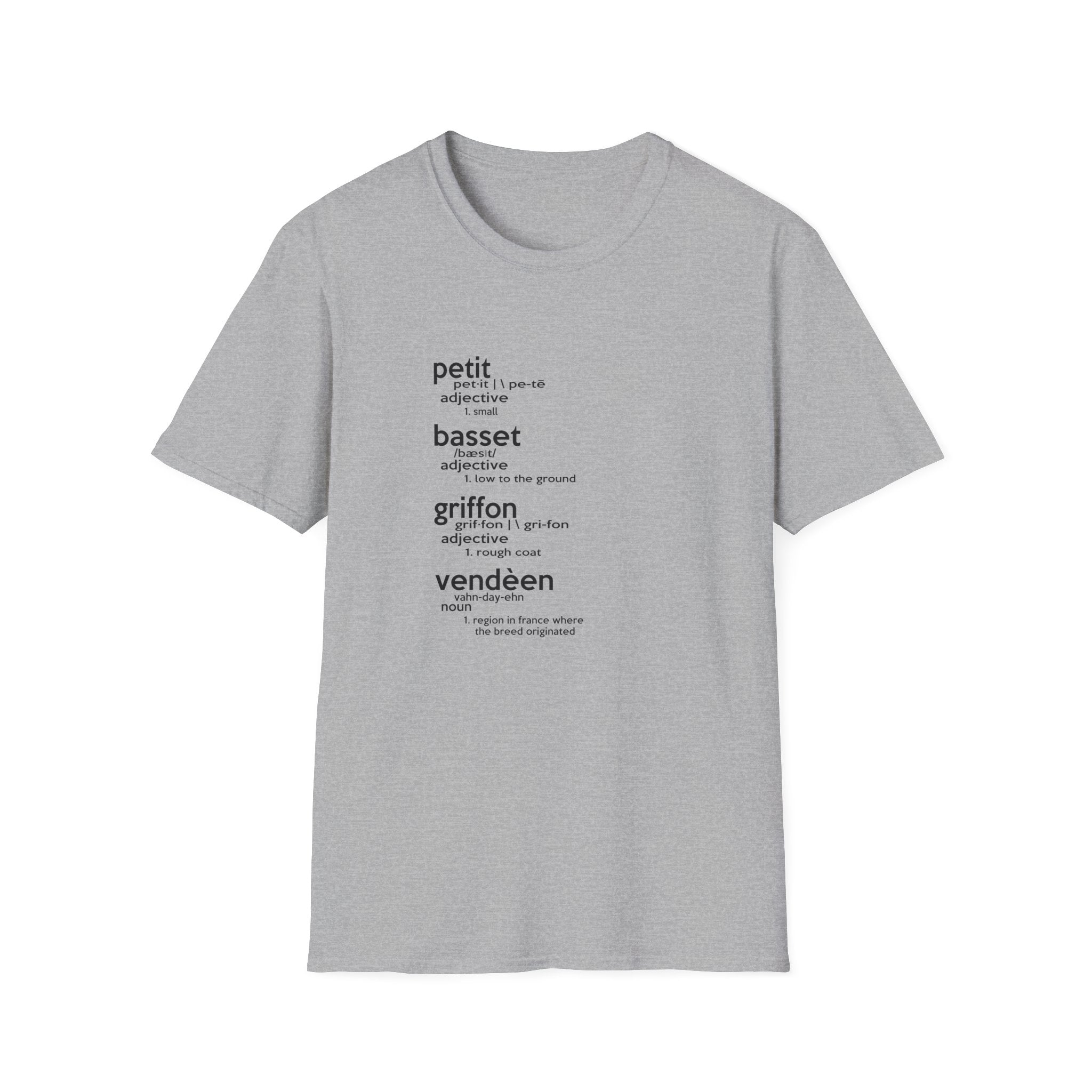 PBGV Definition T-Shirt — Petit, Basset, Griffon, Vendéen Typography Tee