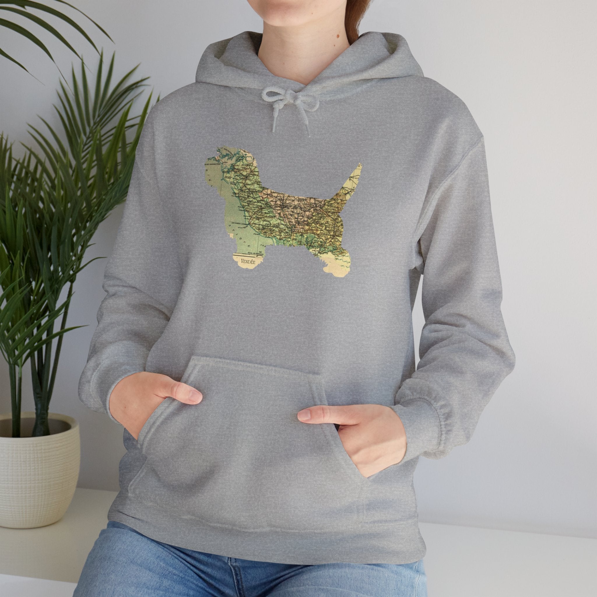 PBGV Map Hoodie – Vintage Map Dog Lover Sweatshirt