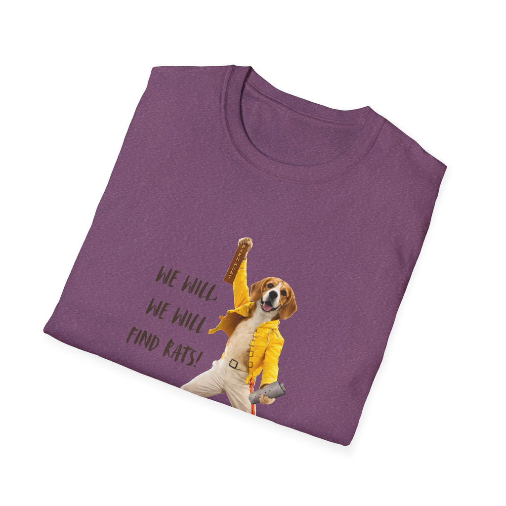We Will, We Will Find Rats T-Shirt — Funny Dog Parody Tee