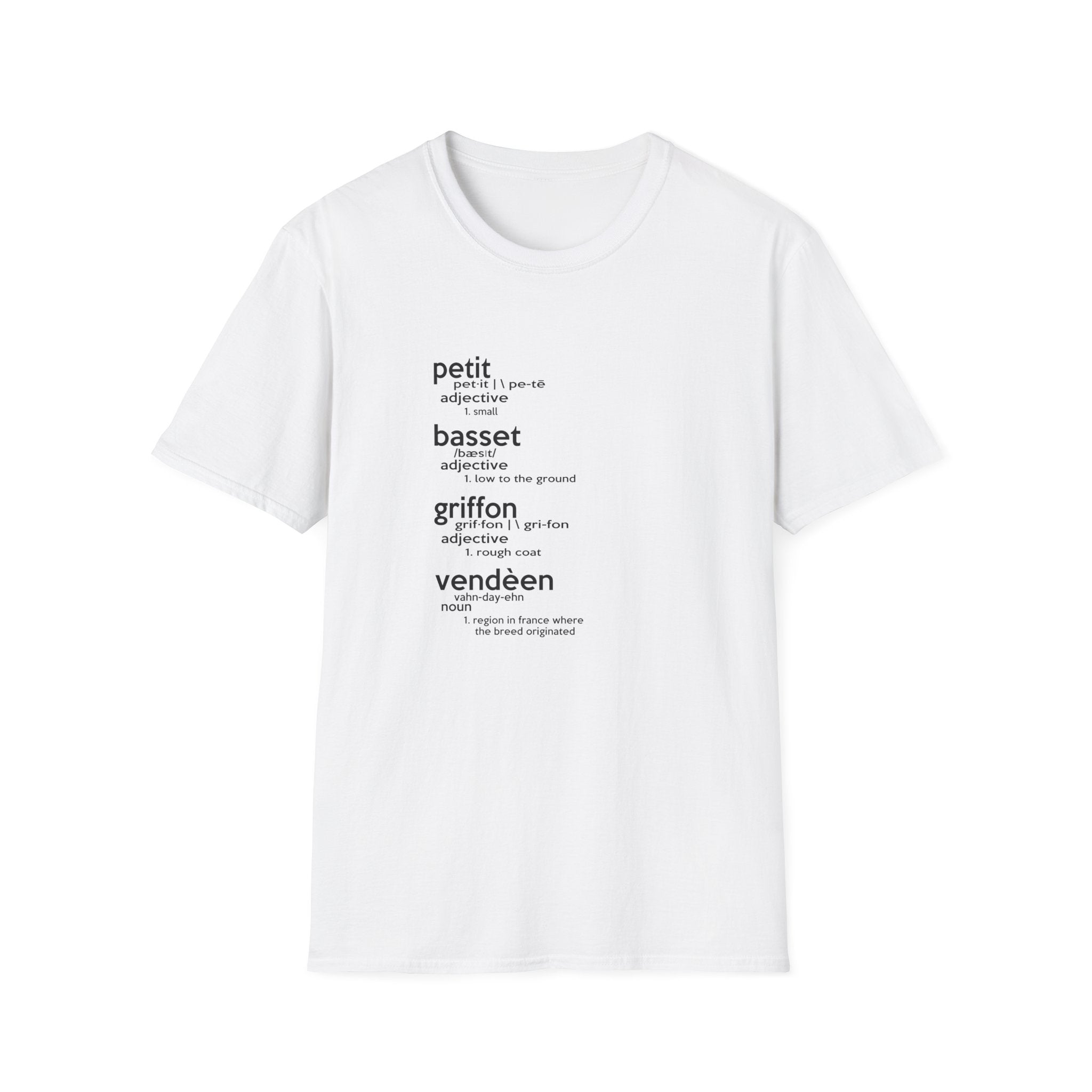 PBGV Definition T-Shirt — Petit, Basset, Griffon, Vendéen Typography Tee