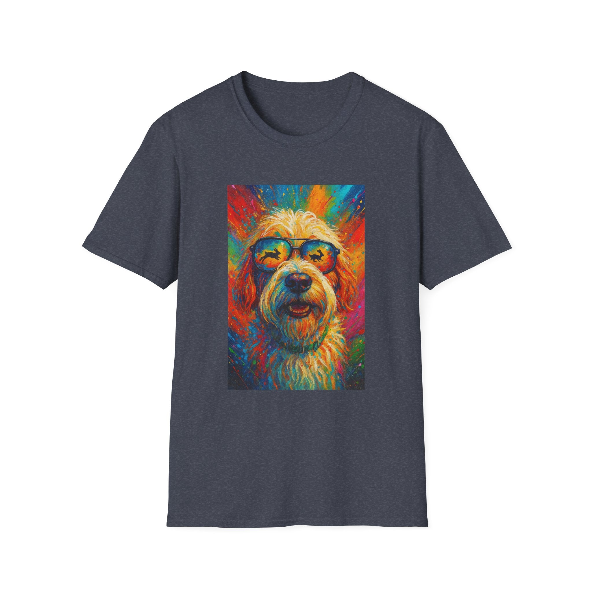Colorful Retro Dog Portrait T-Shirt