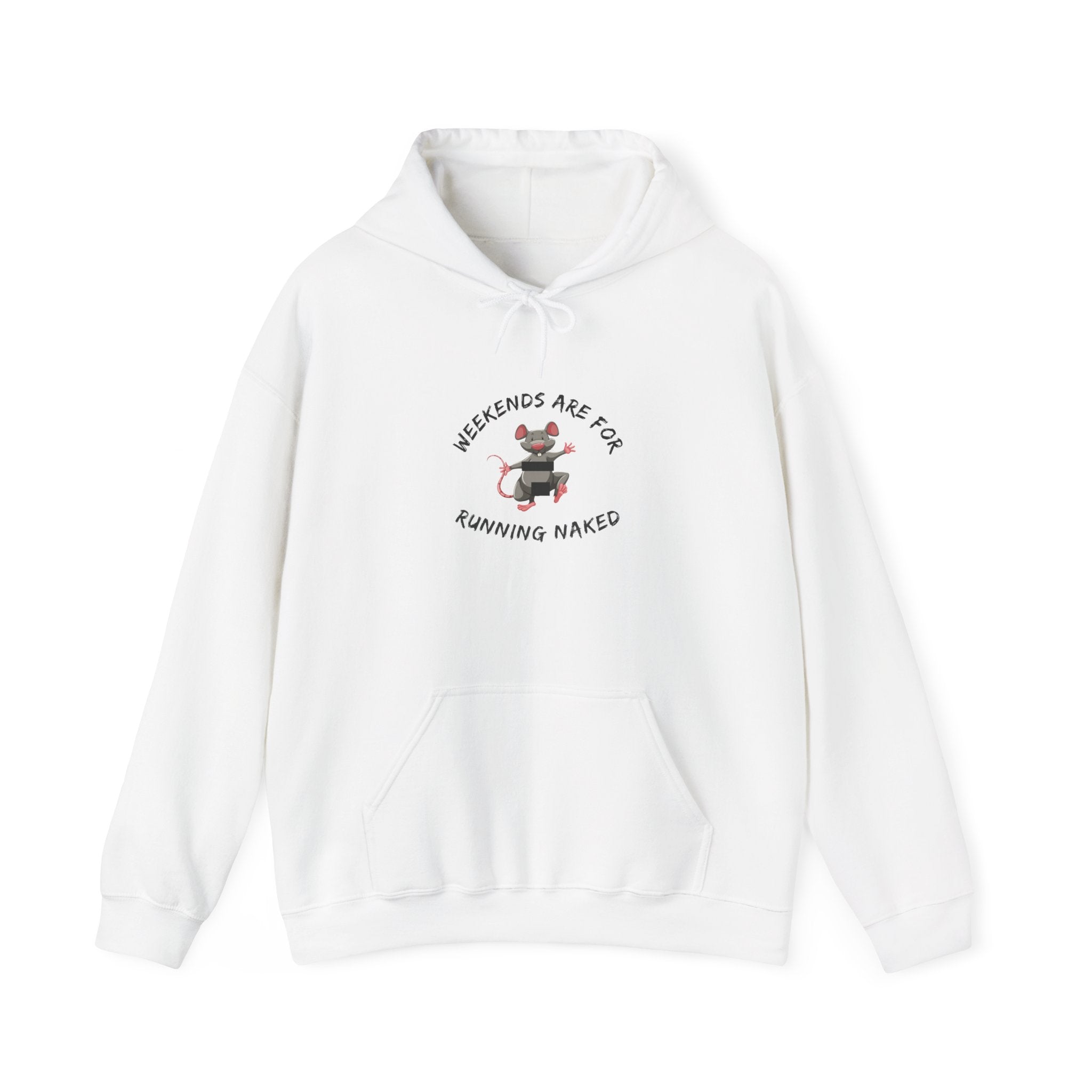 Weekend Running Naked Hoodie — Funny Running Graphic Pullover