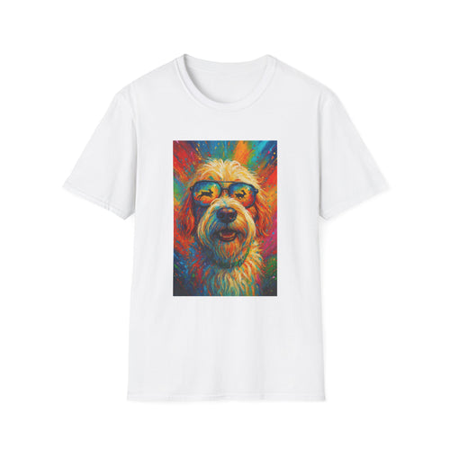 Colorful Retro Dog Portrait T-Shirt