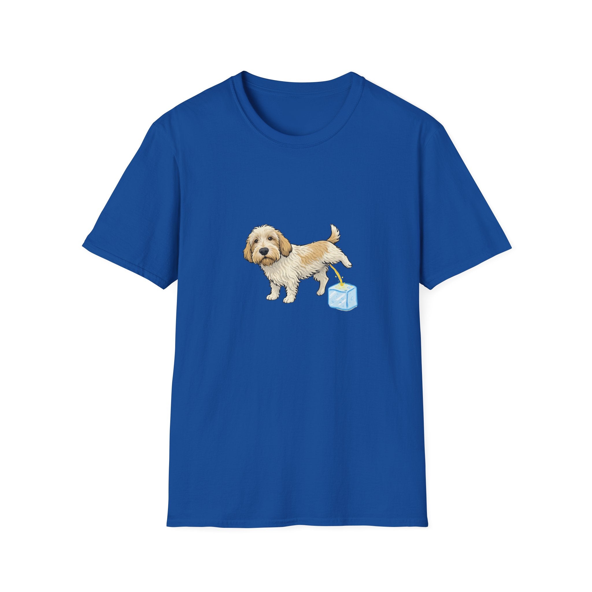 PBGV Peeing on ice