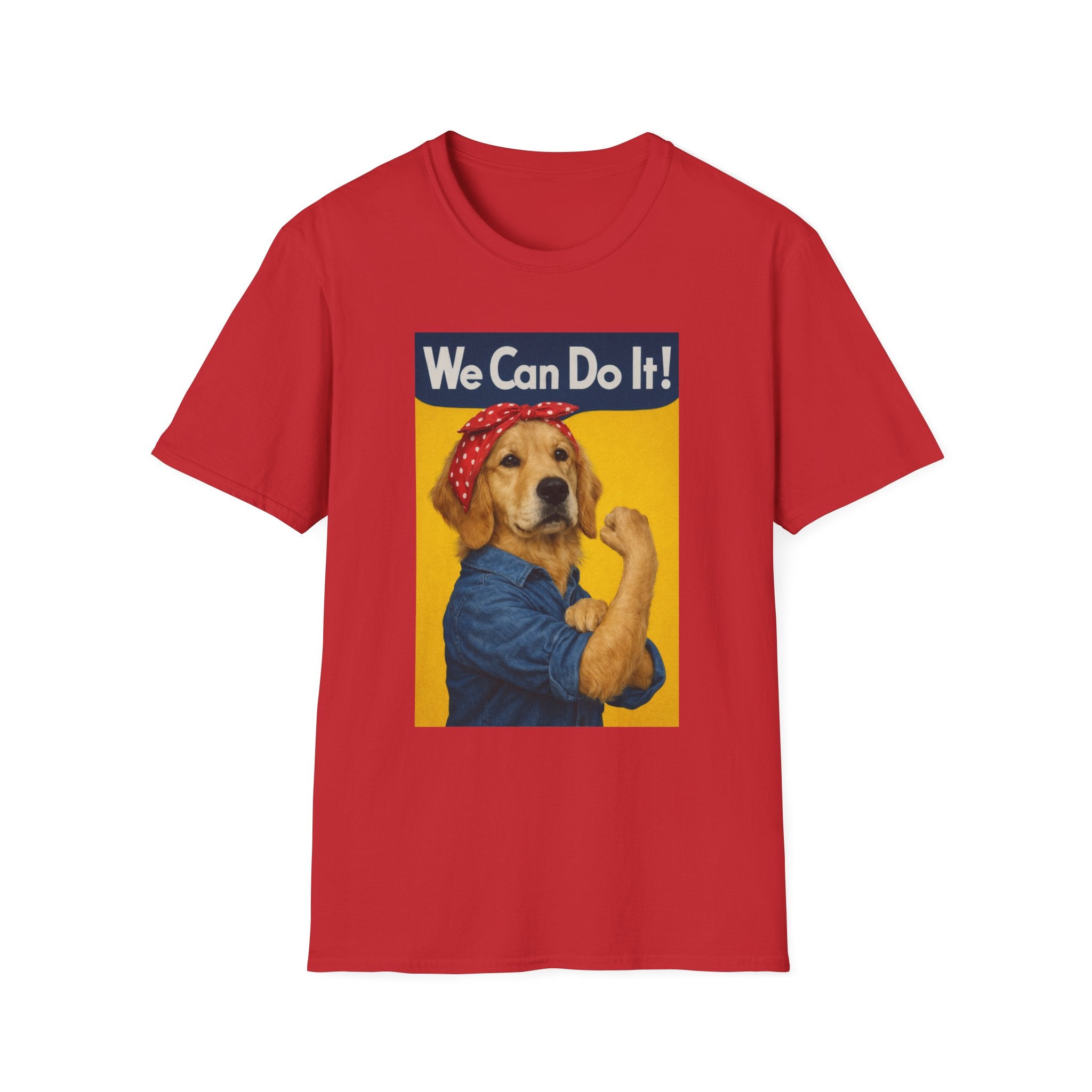 We Can Do It! Golden Retriever Rosie Poster T-Shirt