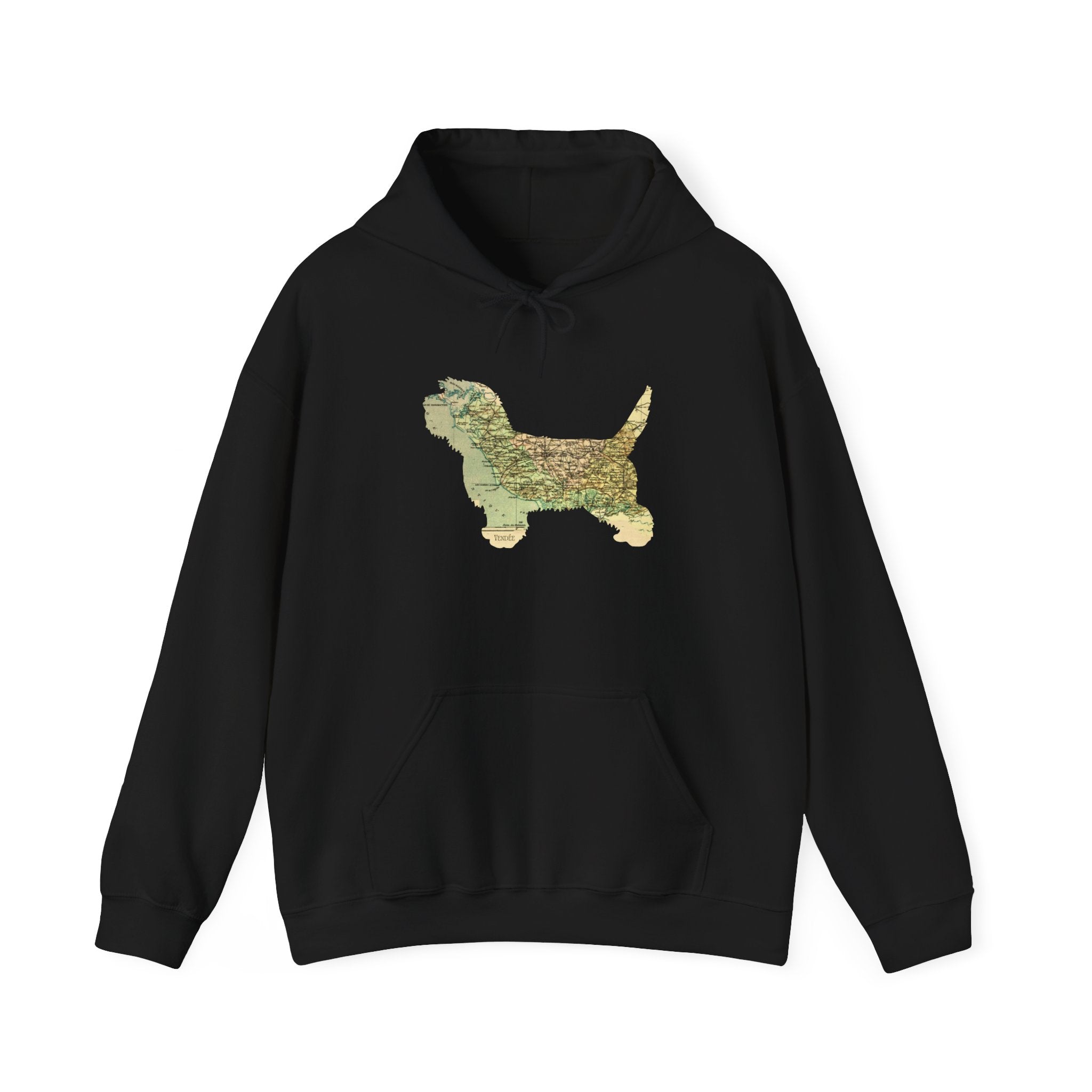 PBGV Map Hoodie – Vintage Map Dog Lover Sweatshirt