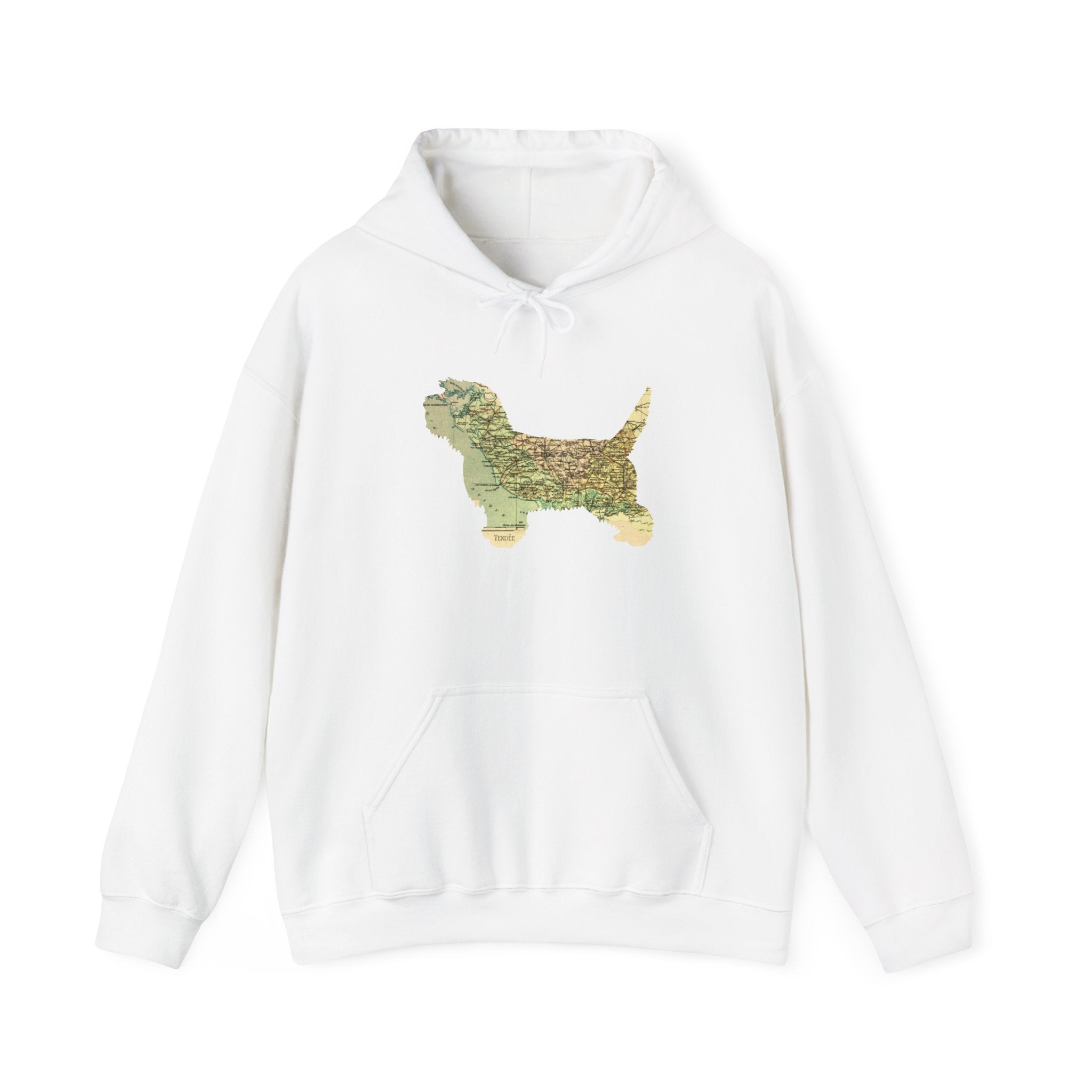 PBGV Map Hoodie – Vintage Map Dog Lover Sweatshirt