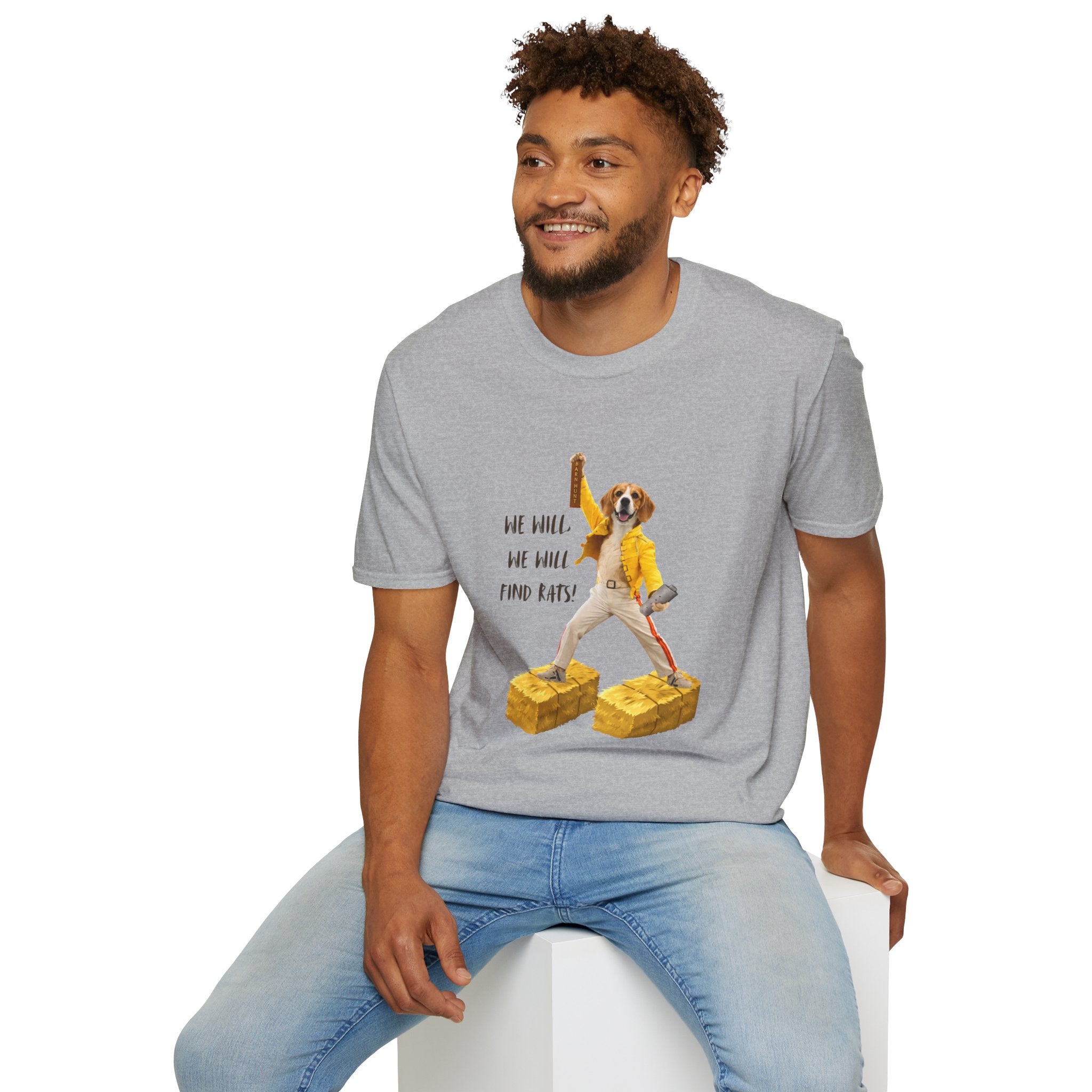 We Will, We Will Find Rats T-Shirt — Funny Dog Parody Tee