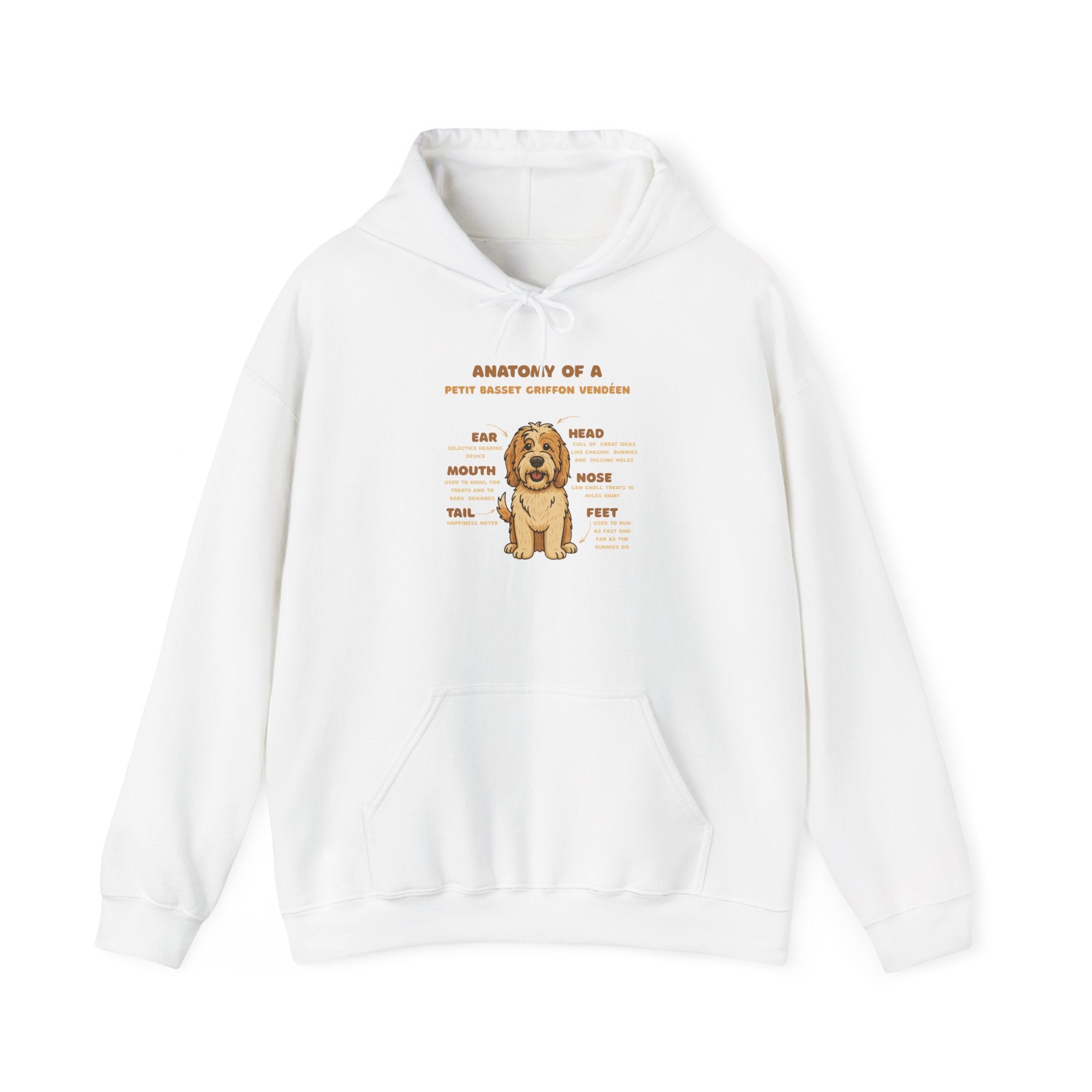 PBGV Anatomy Hoodie — Cute PBGV Diagram Sweatshirt