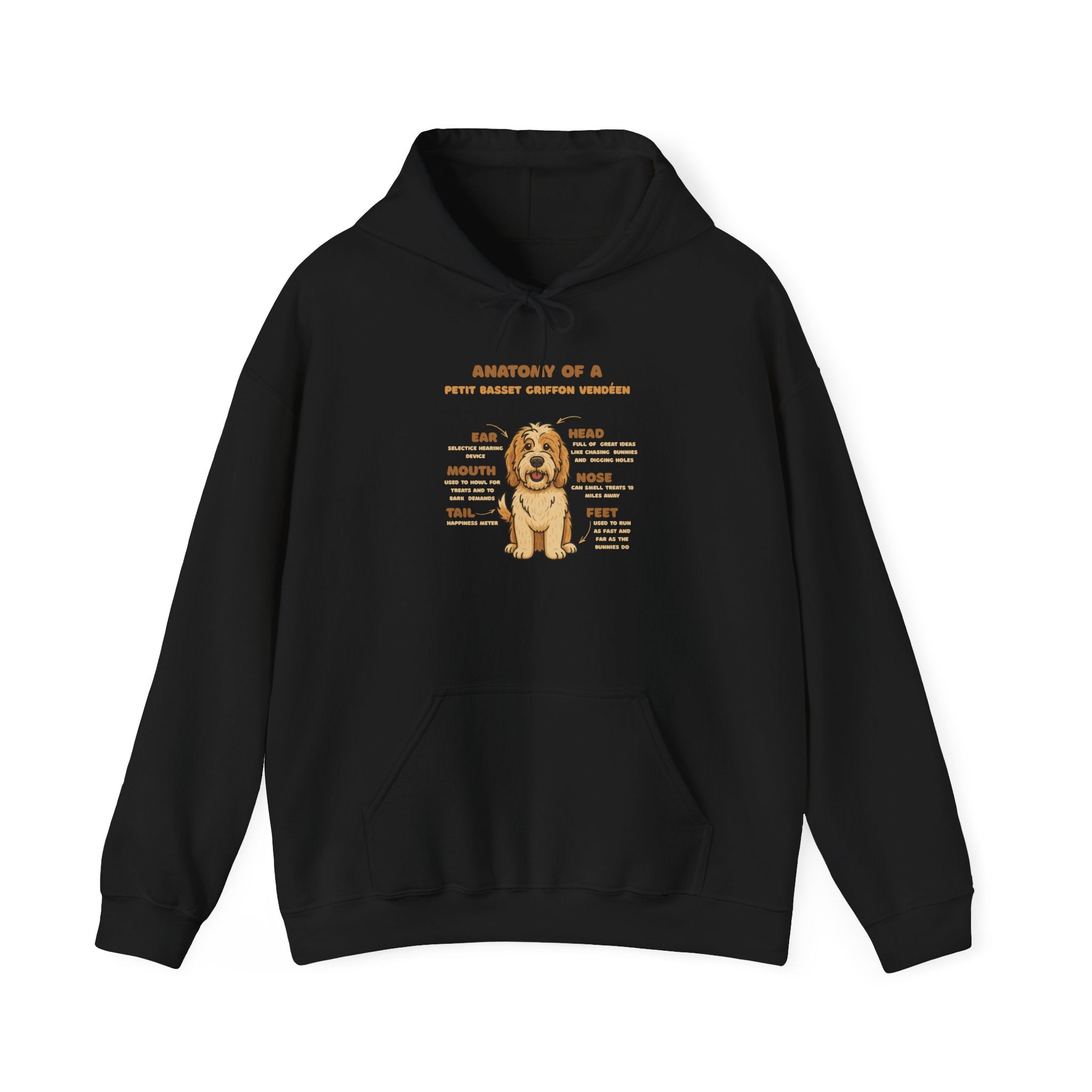 PBGV Anatomy Hoodie — Cute PBGV Diagram Sweatshirt