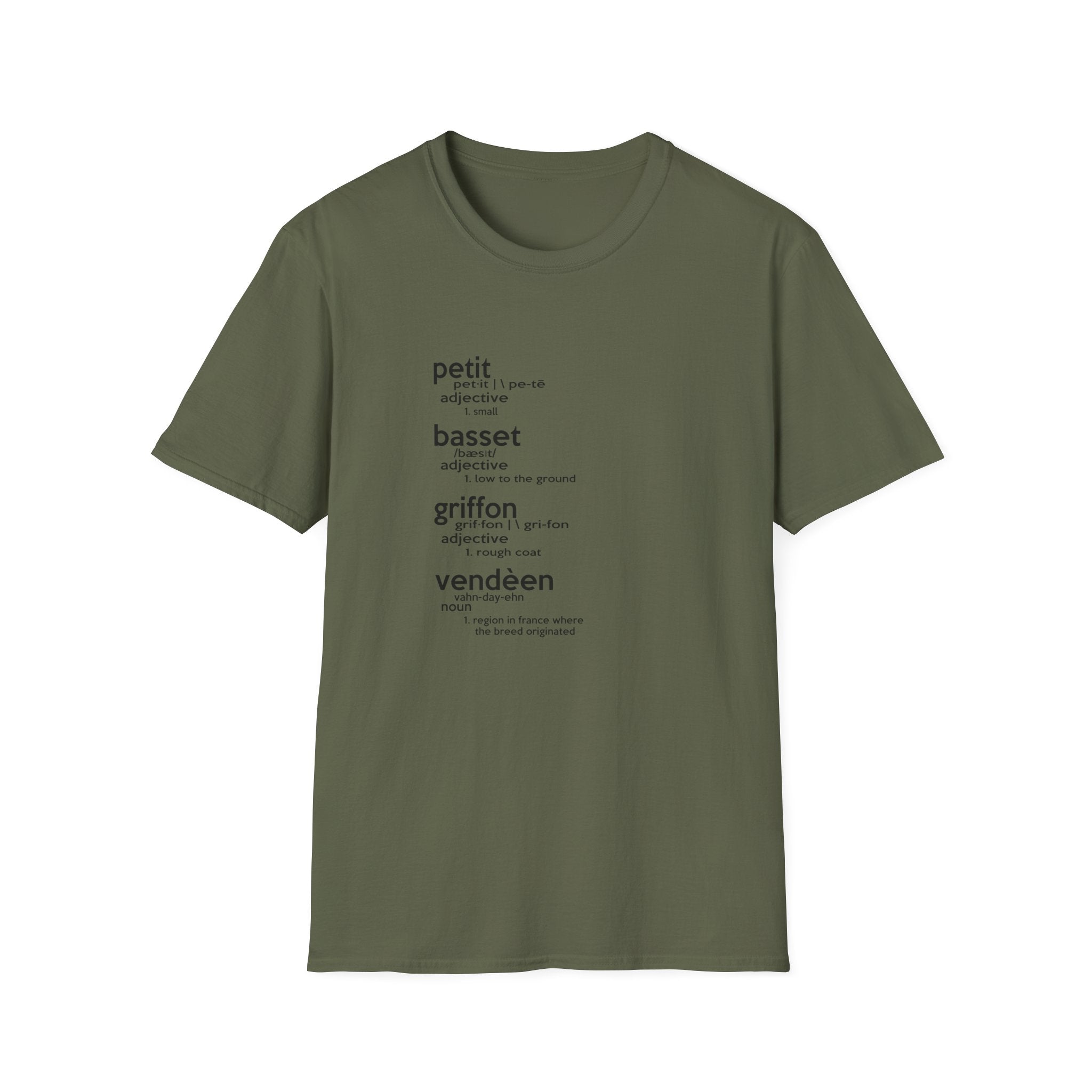 PBGV Definition T-Shirt — Petit, Basset, Griffon, Vendéen Typography Tee
