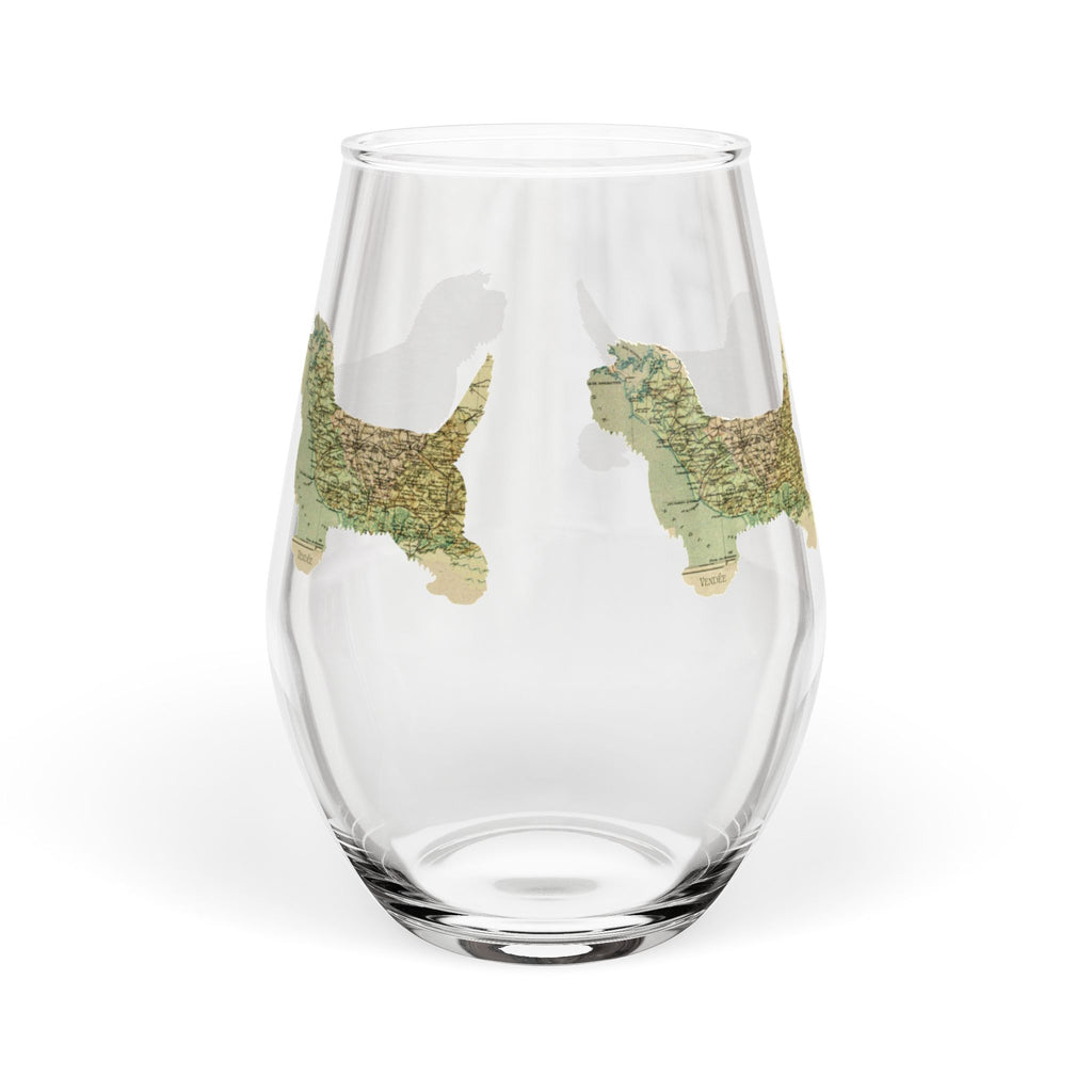 PBGV Vendeen Map Wine Glass