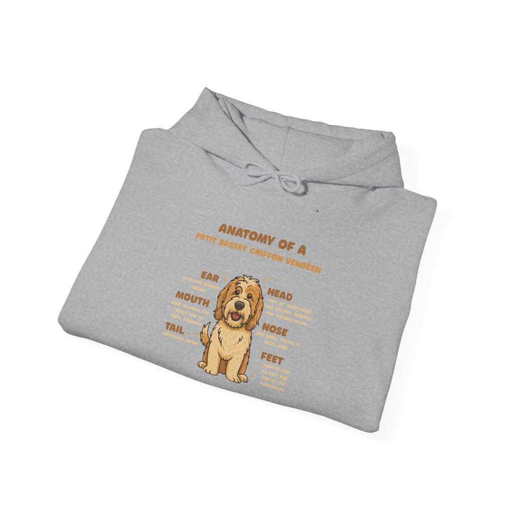 PBGV Anatomy Hoodie — Cute PBGV Diagram Sweatshirt