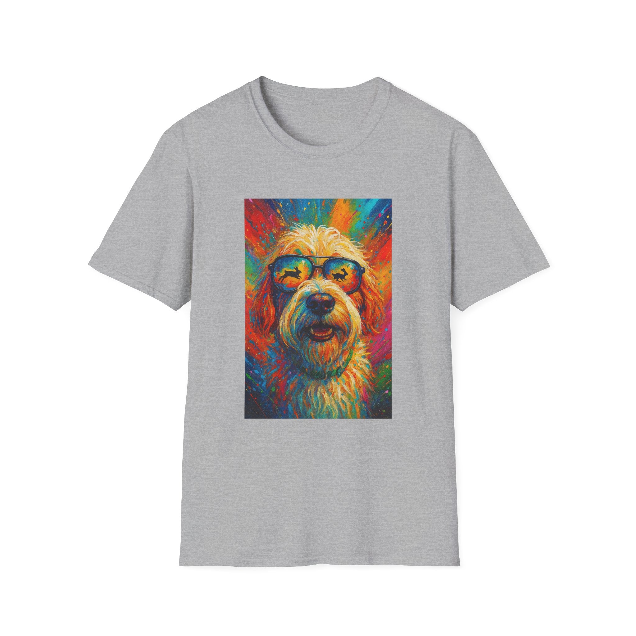 Colorful Retro Dog Portrait T-Shirt