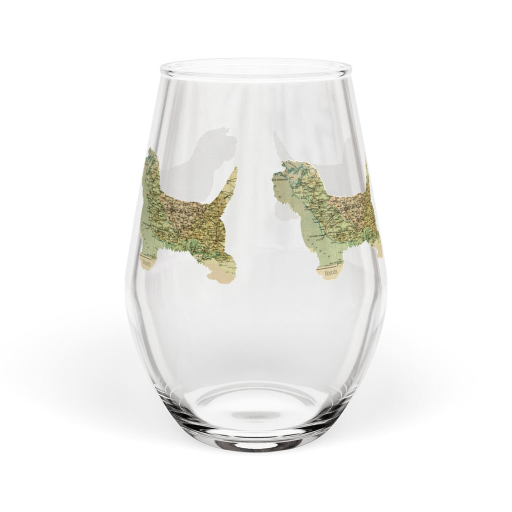 PBGV Vendeen Map Wine Glass
