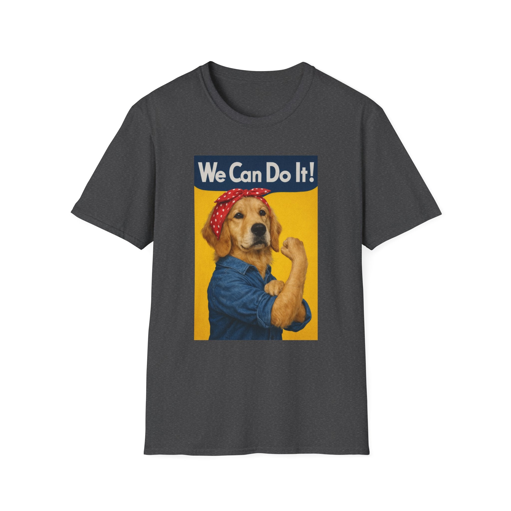 We Can Do It! Golden Retriever Rosie Poster T-Shirt