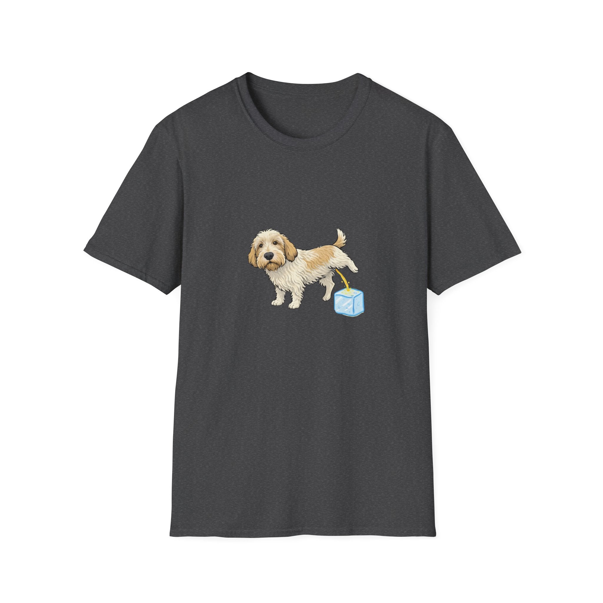 PBGV Peeing on ice