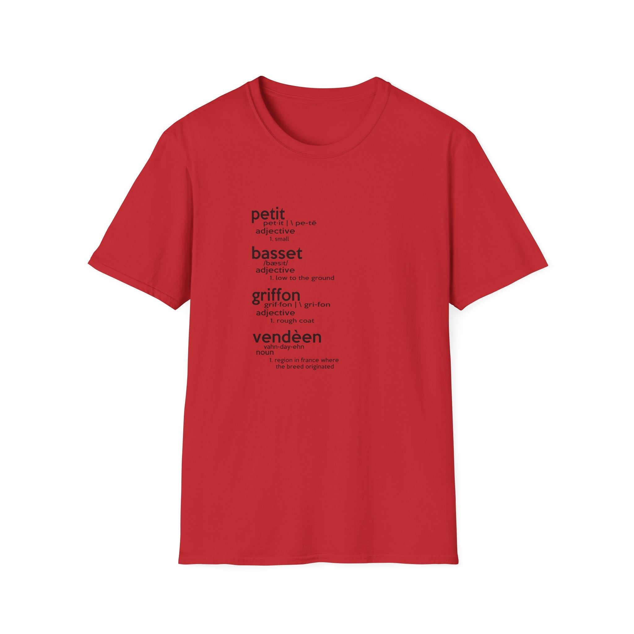 PBGV Definition T-Shirt — Petit, Basset, Griffon, Vendéen Typography Tee