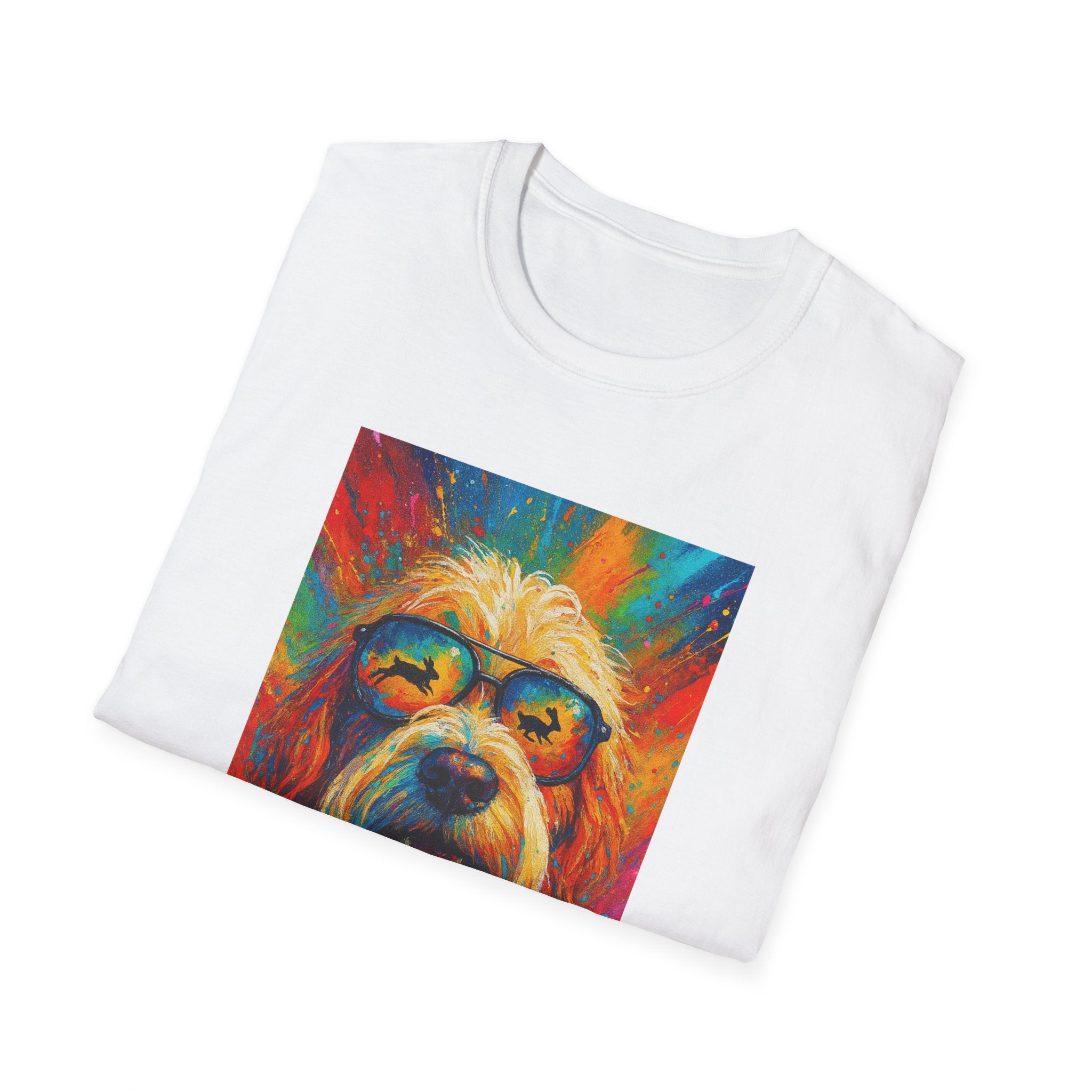 Colorful Retro Dog Portrait T-Shirt