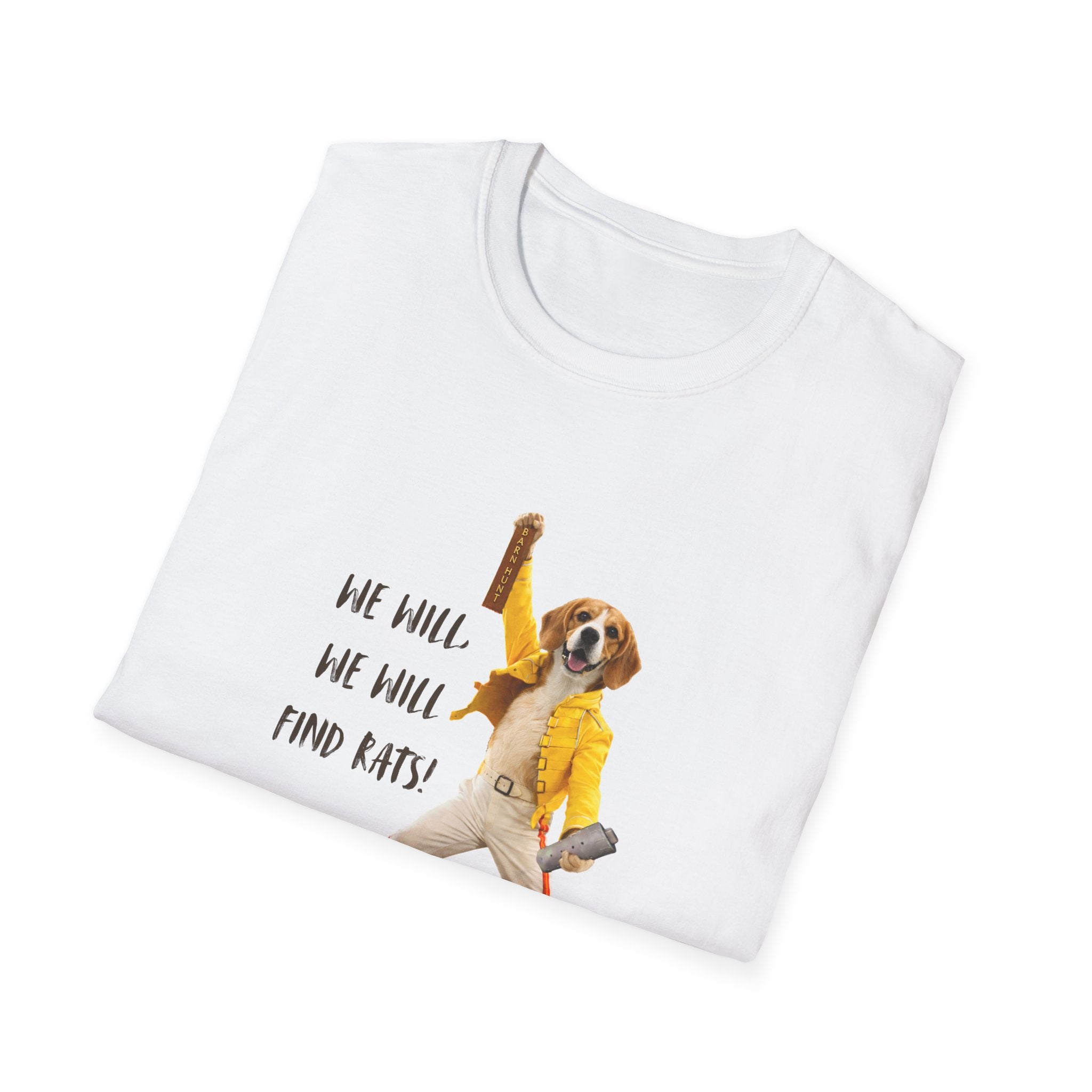 We Will, We Will Find Rats T-Shirt — Funny Dog Parody Tee