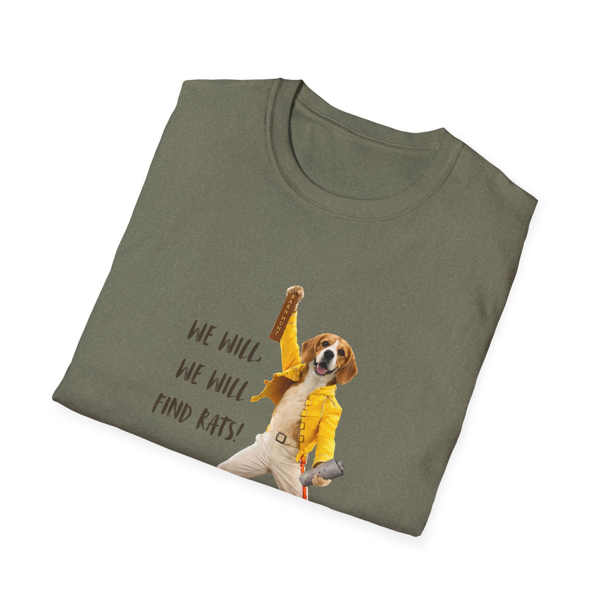 We Will, We Will Find Rats T-Shirt — Funny Dog Parody Tee