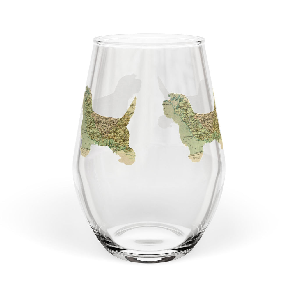 PBGV Vendeen Map Wine Glass