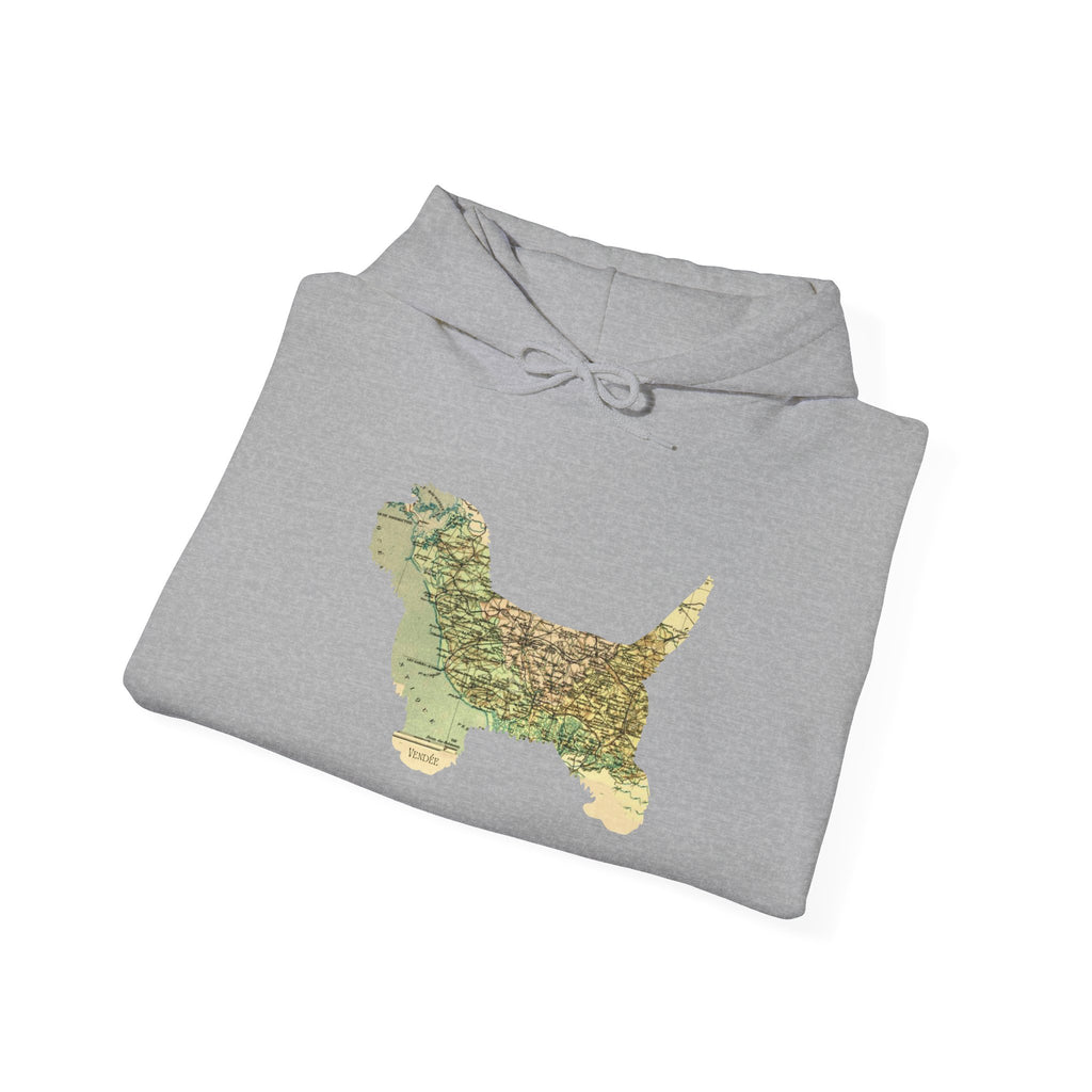 PBGV Map Hoodie – Vintage Map Dog Lover Sweatshirt
