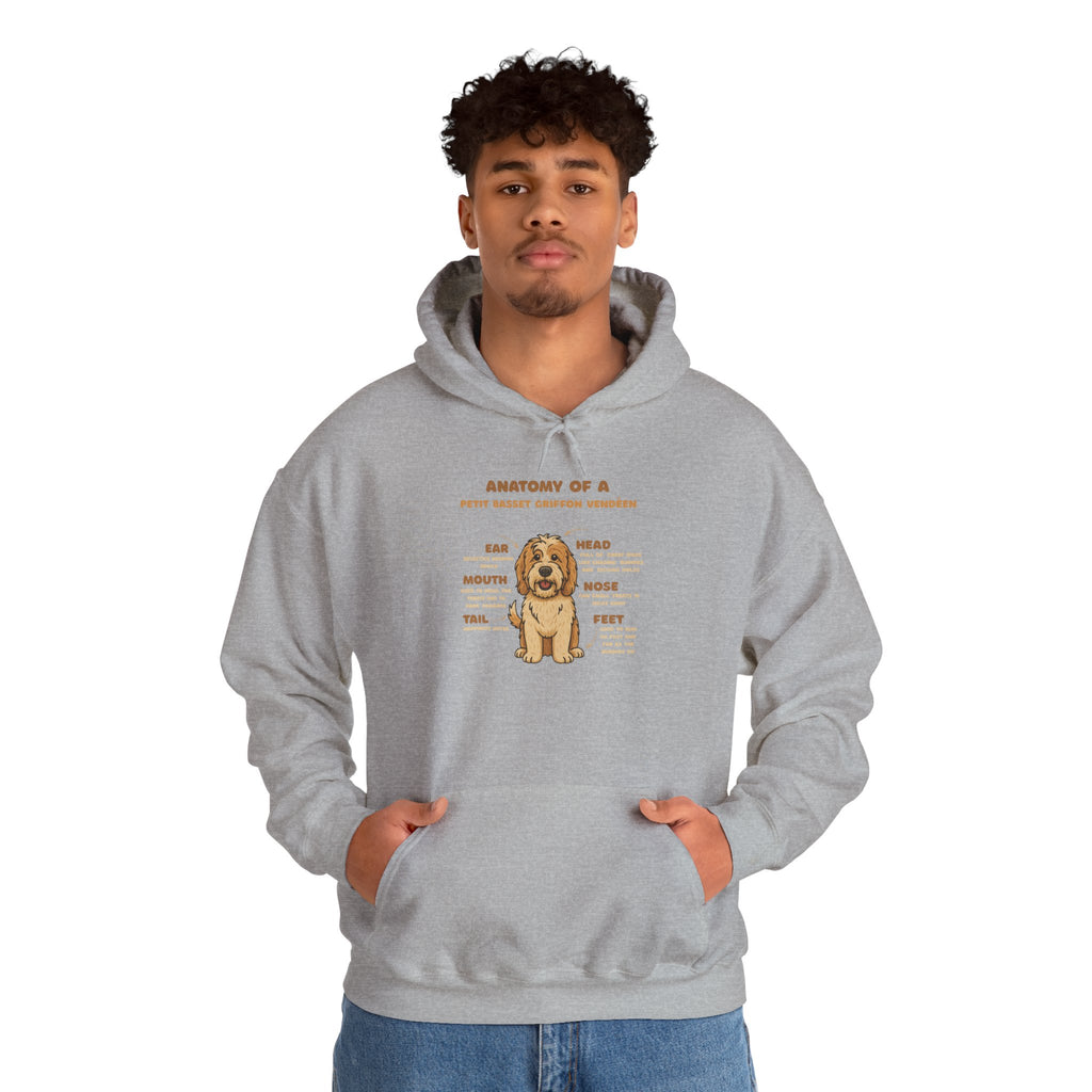 PBGV Anatomy Hoodie — Cute PBGV Diagram Sweatshirt