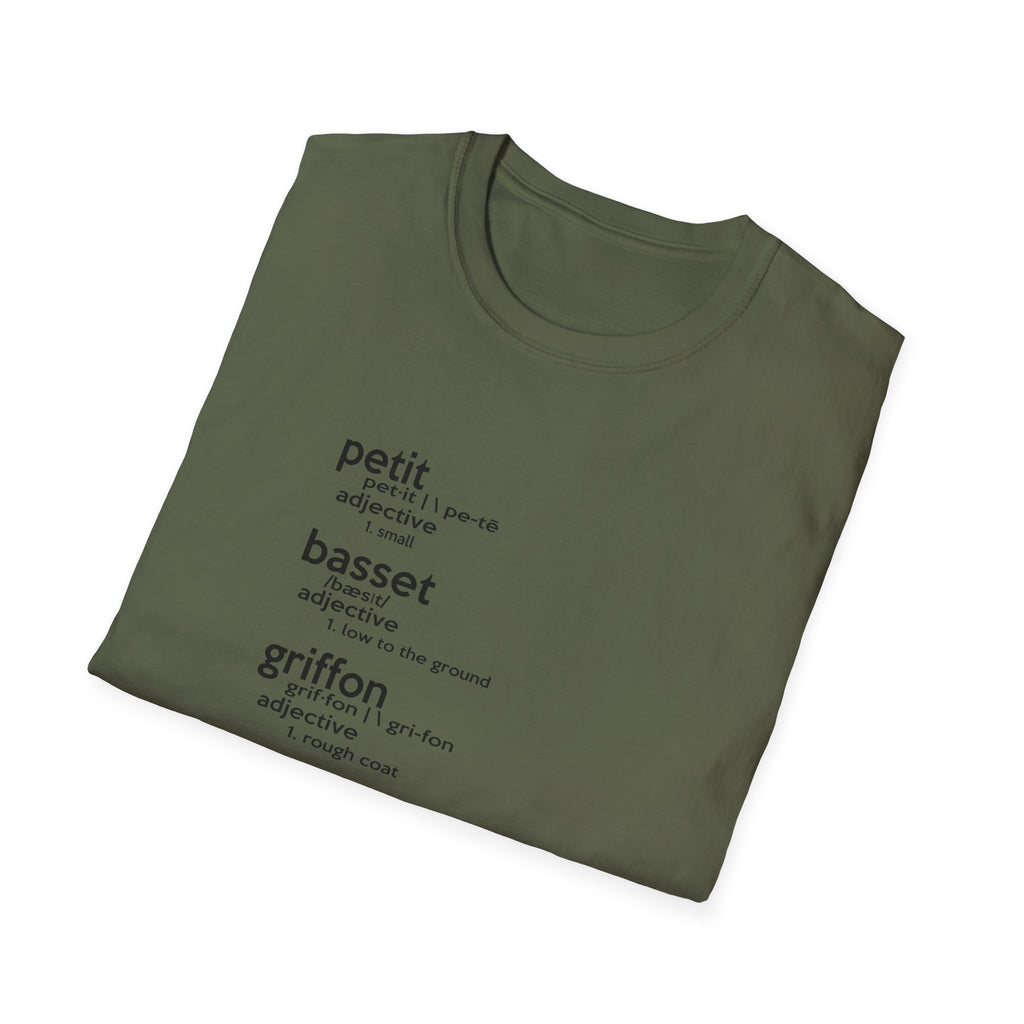 PBGV Definition T-Shirt — Petit, Basset, Griffon, Vendéen Typography Tee