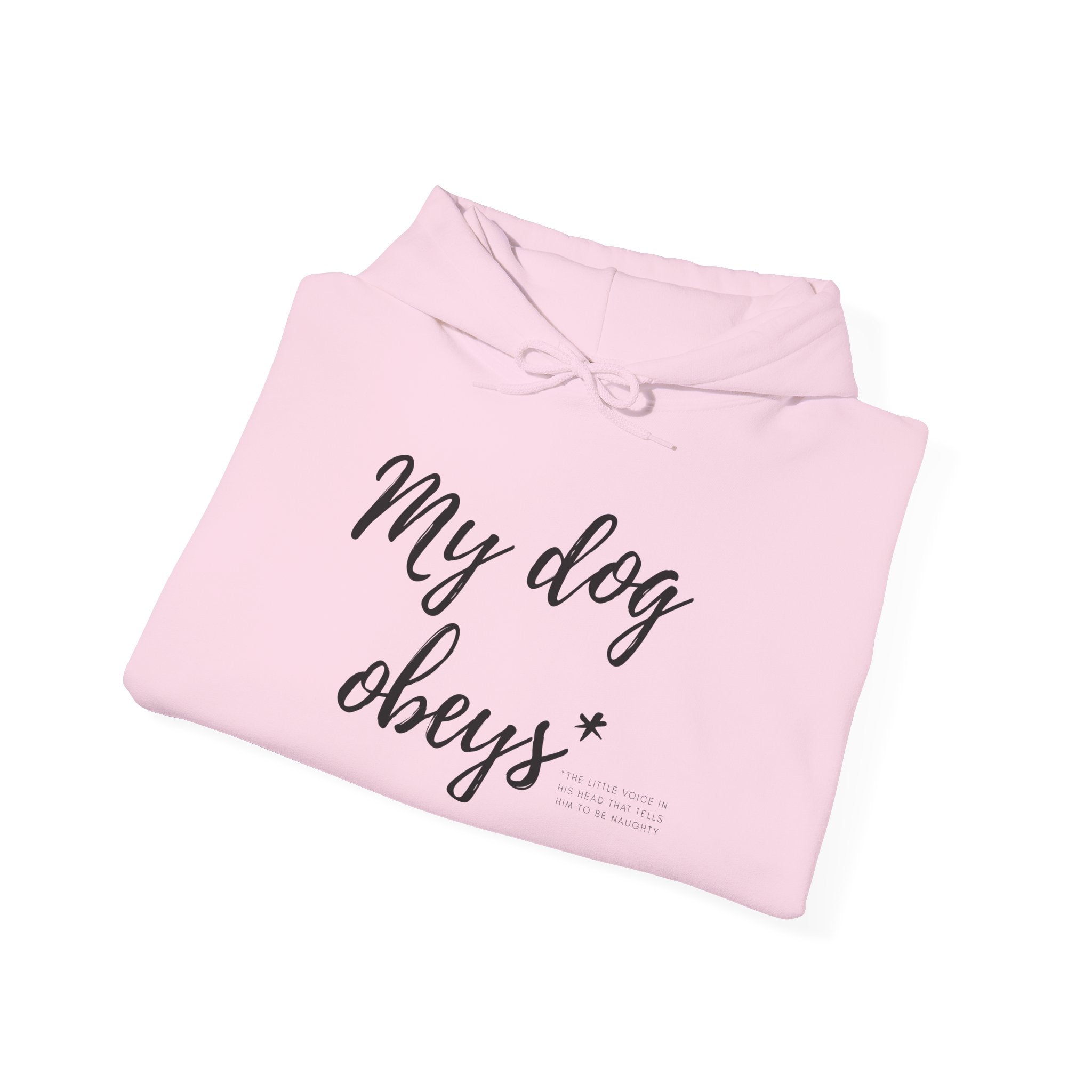 Hoodie — "My Dog Obeys" Script Dog Lover Pullover