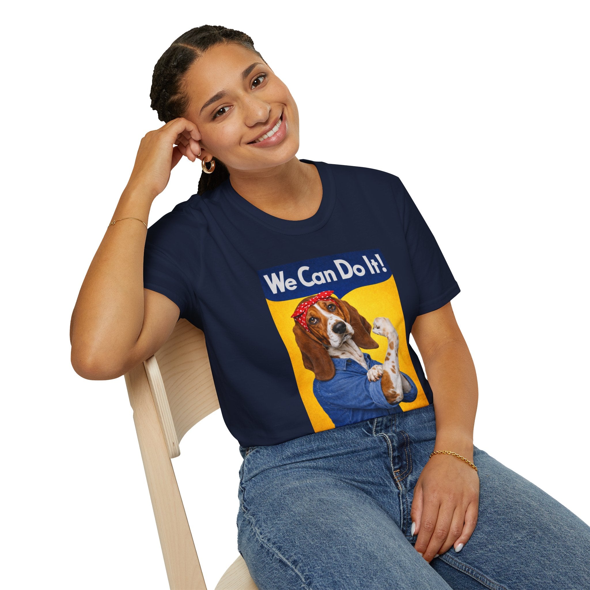 We Can Do It! Dog Rosie Riveter T-Shirt