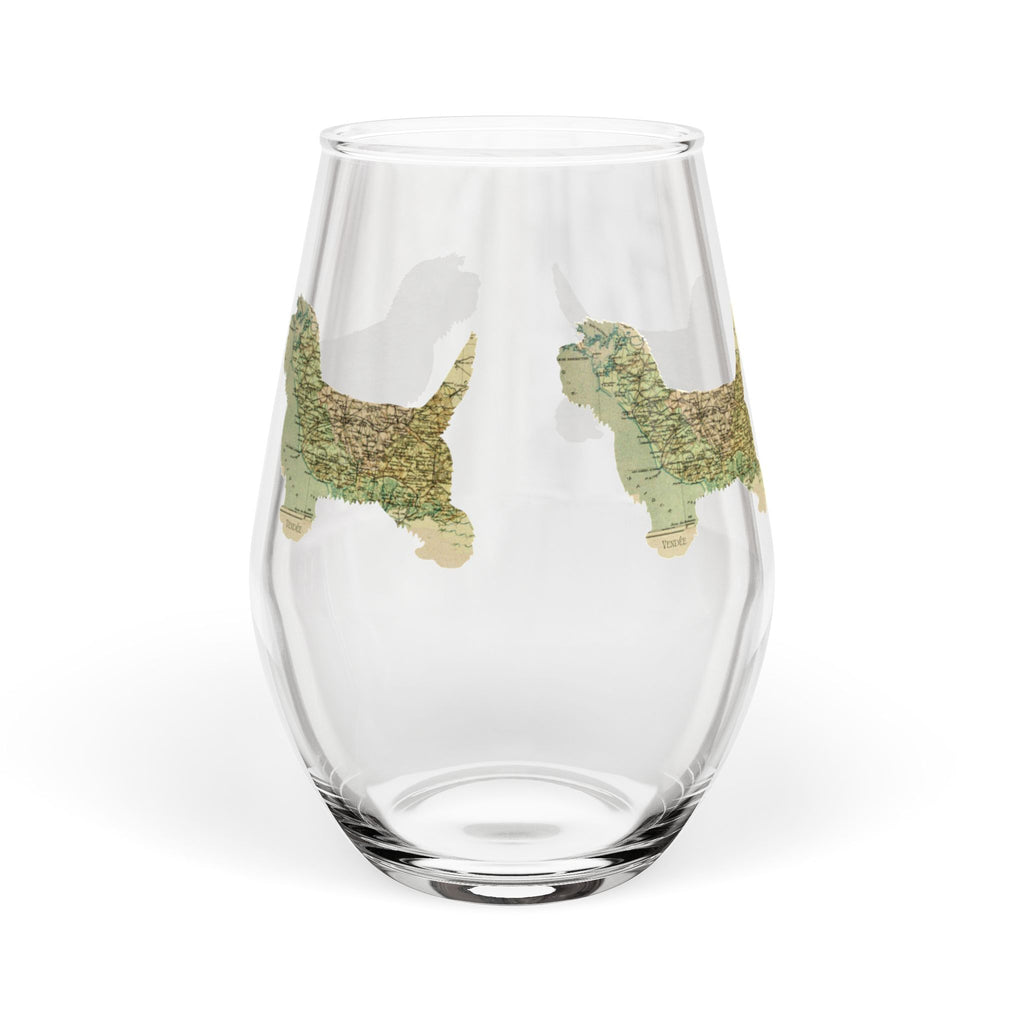 PBGV Vendeen Map Wine Glass