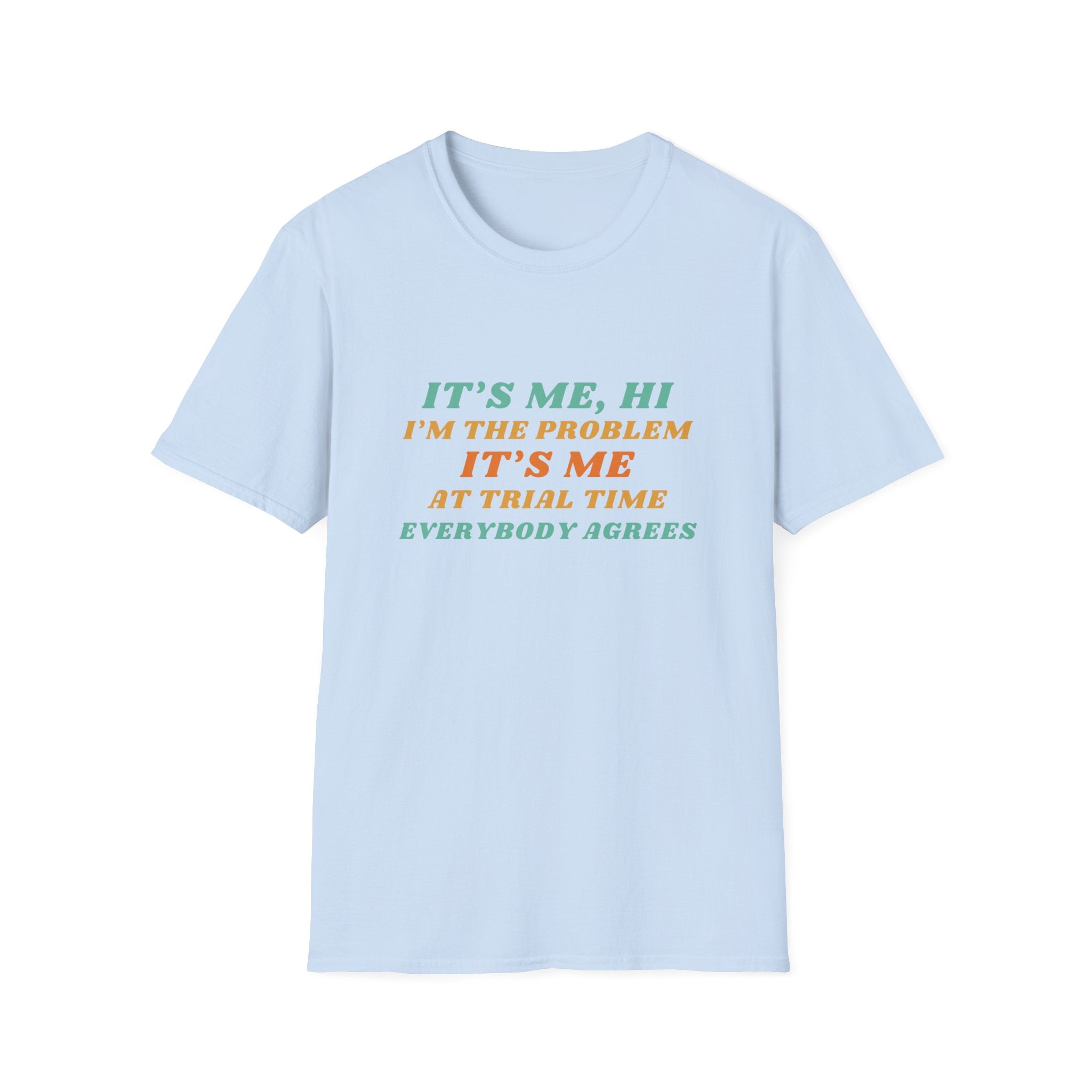 Funny Quote T-Shirt — "It's Me, Hi I'm the Problem" Retro Typography Tee