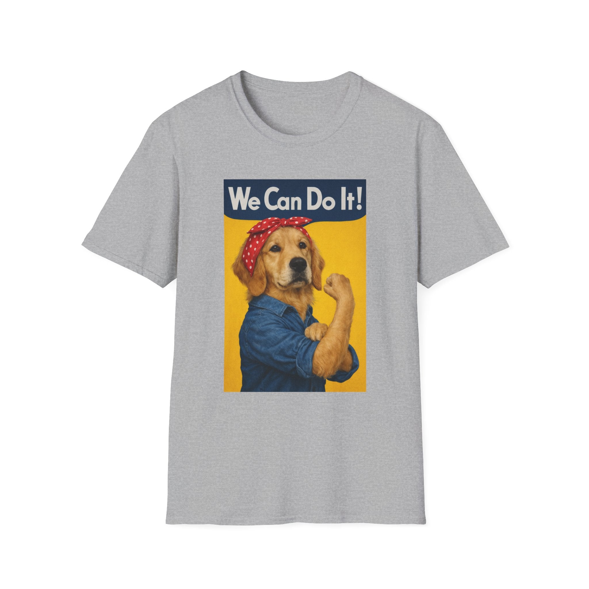 We Can Do It! Golden Retriever Rosie Poster T-Shirt