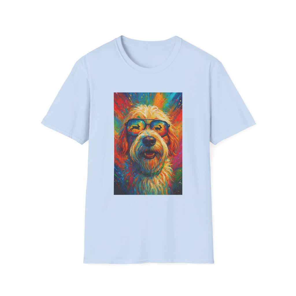 Colorful Retro Dog Portrait T-Shirt