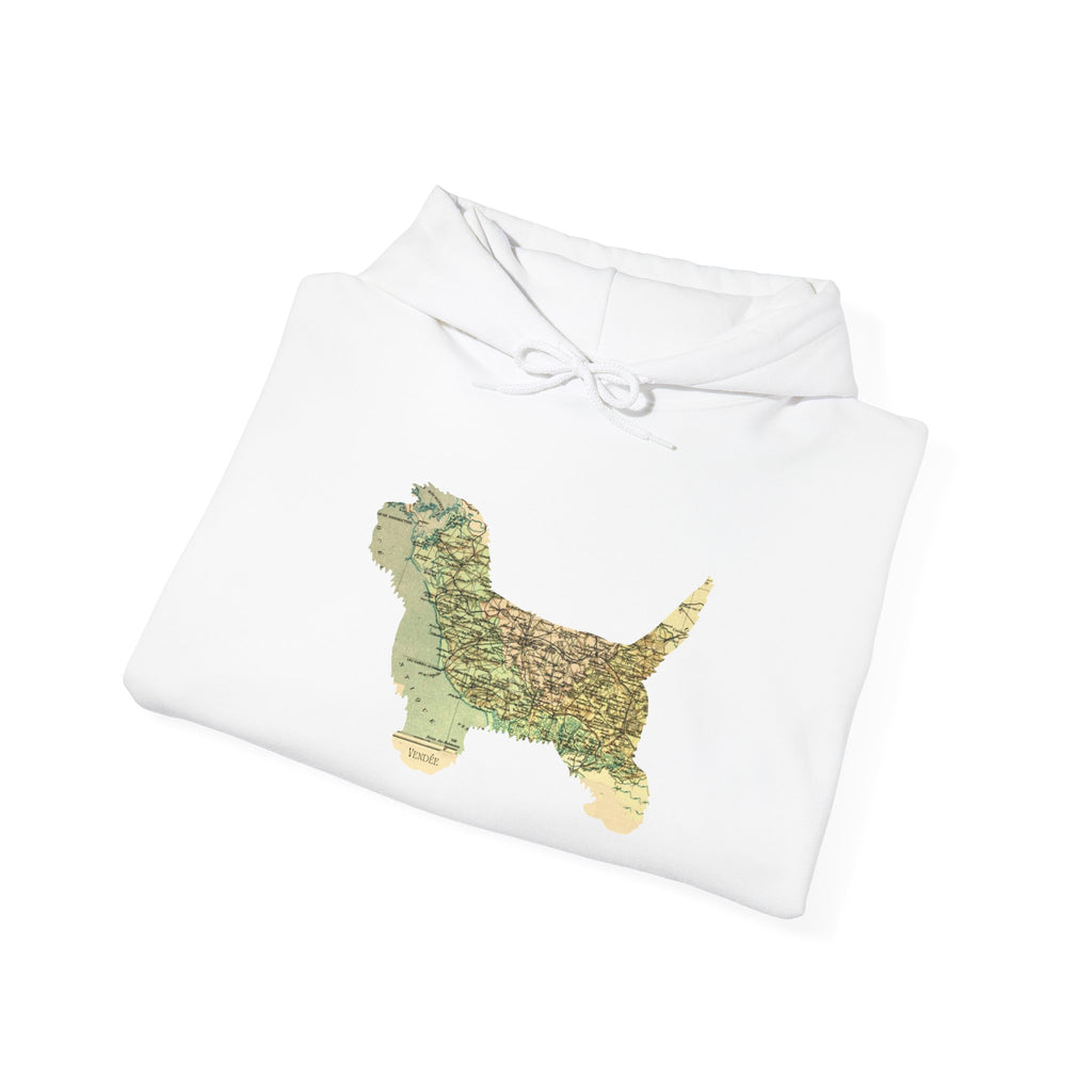 PBGV Map Hoodie – Vintage Map Dog Lover Sweatshirt