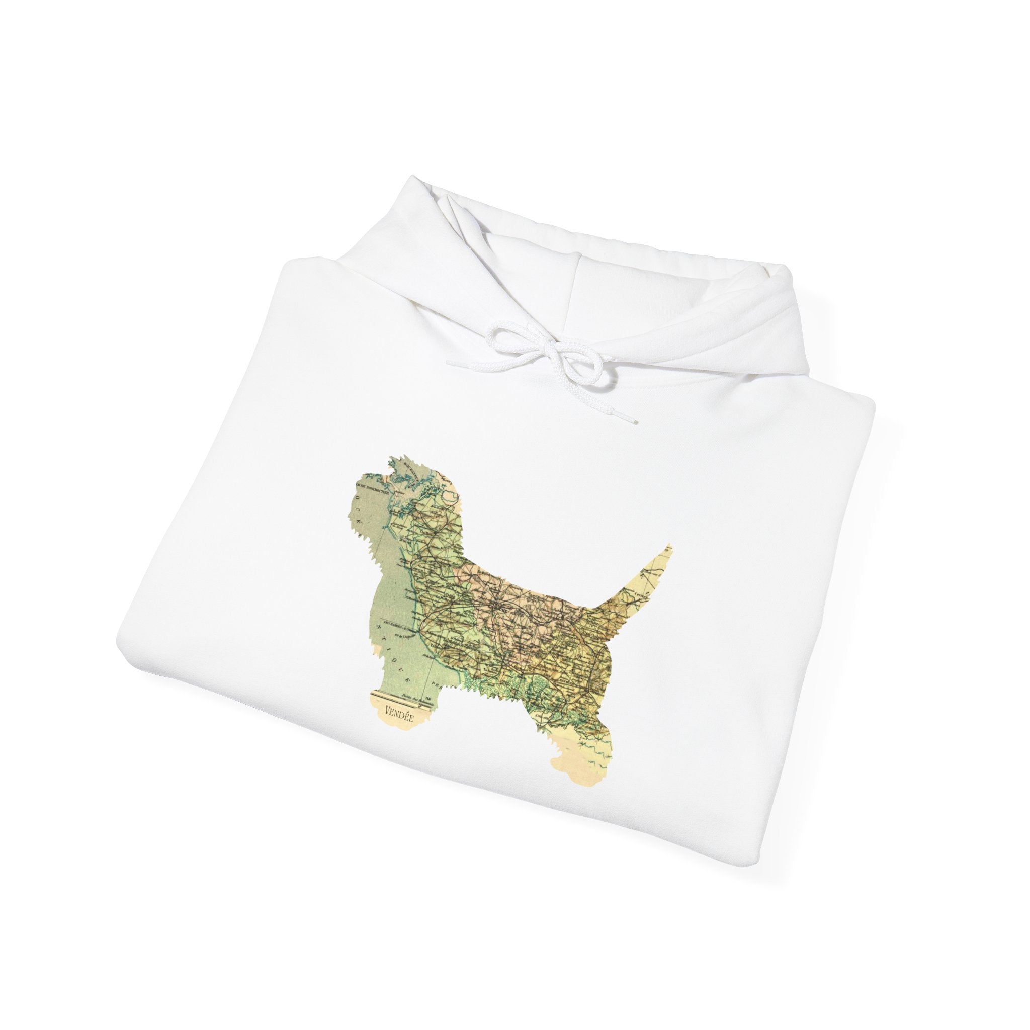 PBGV Map Hoodie – Vintage Map Dog Lover Sweatshirt
