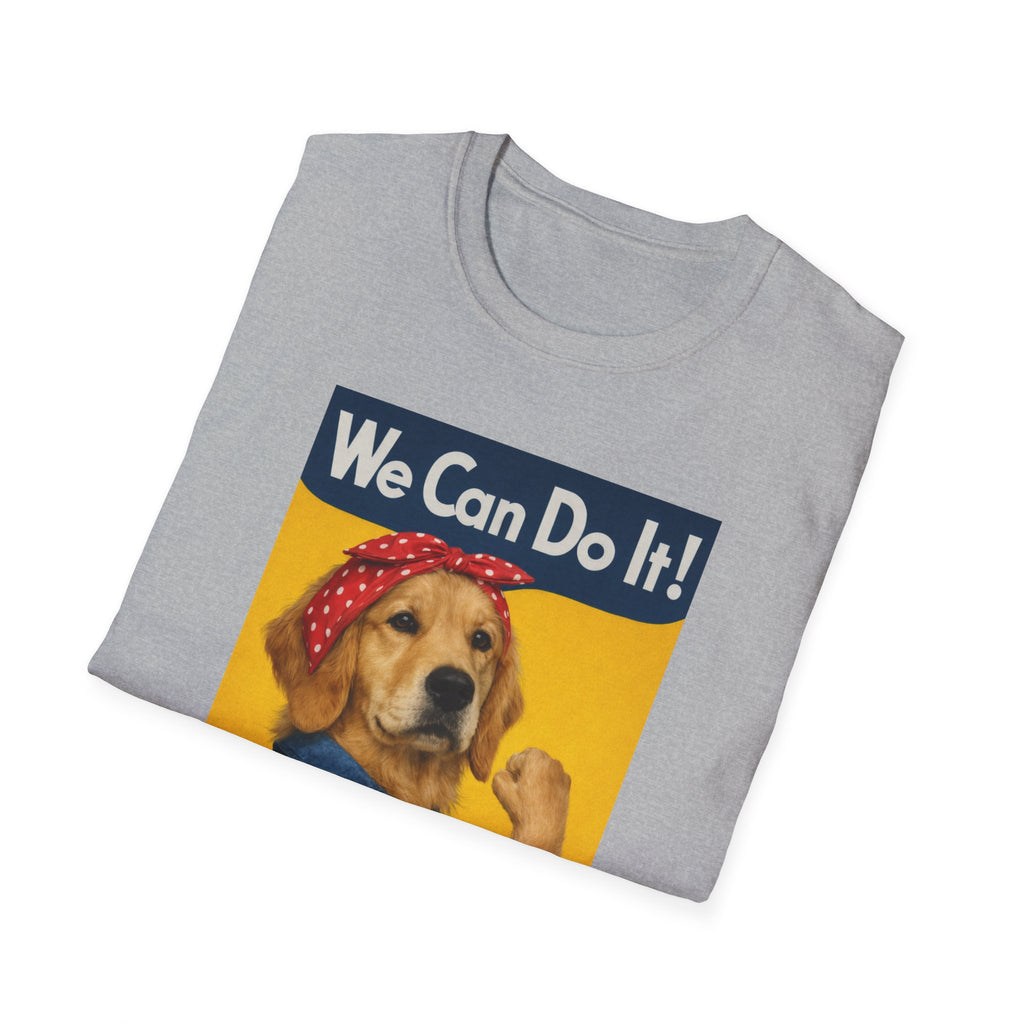 We Can Do It! Golden Retriever Rosie Poster T-Shirt
