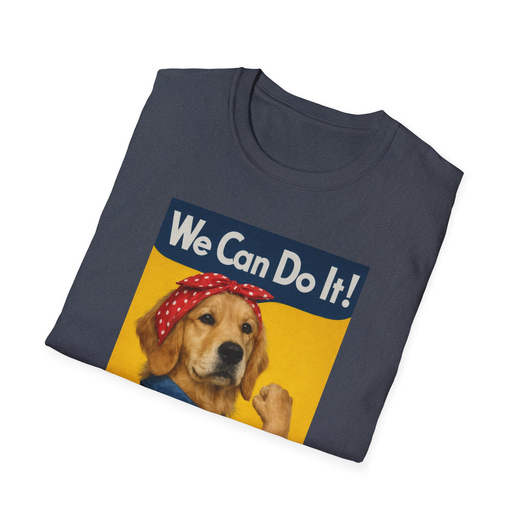 We Can Do It! Golden Retriever Rosie Poster T-Shirt