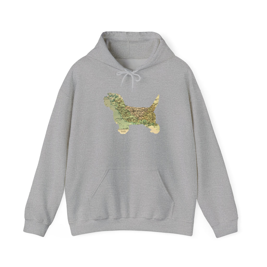 PBGV Map Hoodie – Vintage Map Dog Lover Sweatshirt