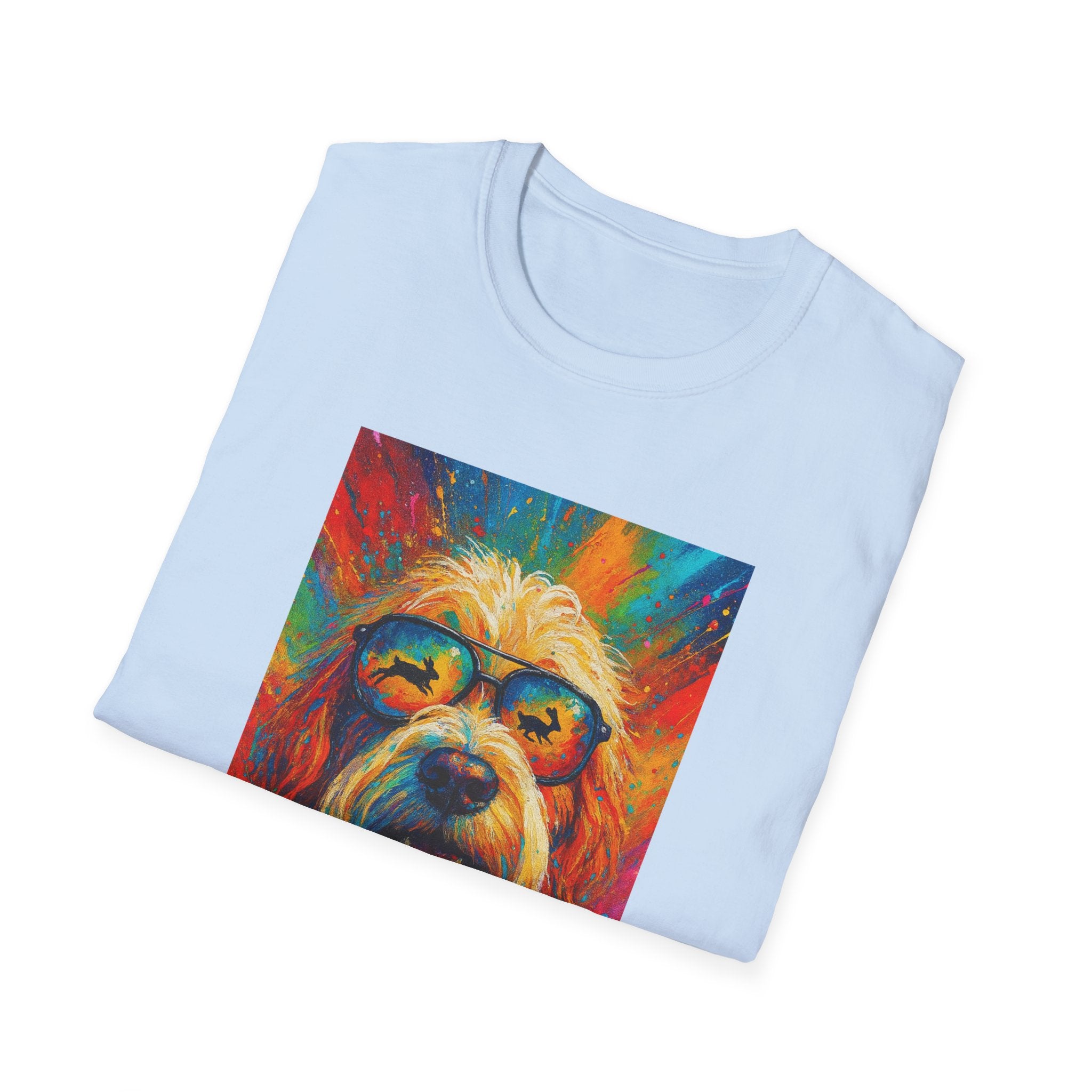 Colorful Retro Dog Portrait T-Shirt