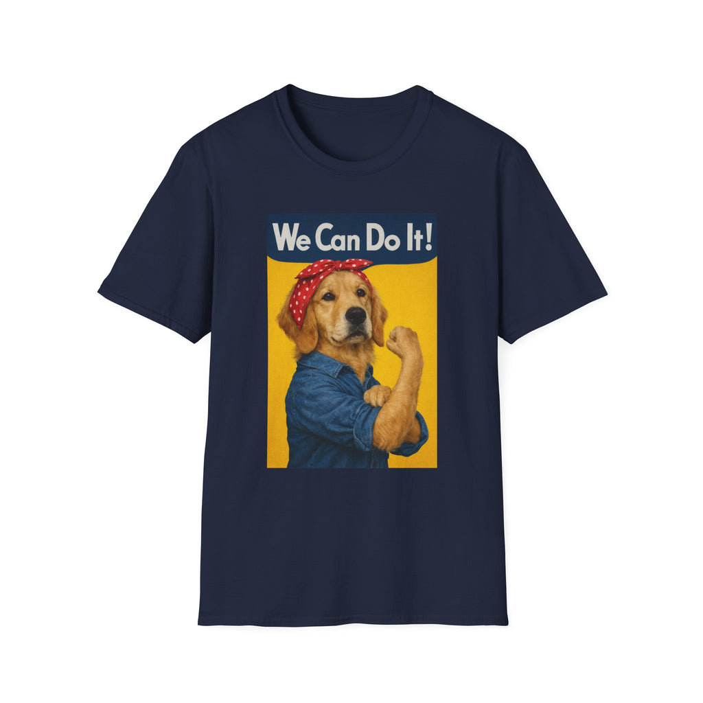 We Can Do It! Golden Retriever Rosie Poster T-Shirt