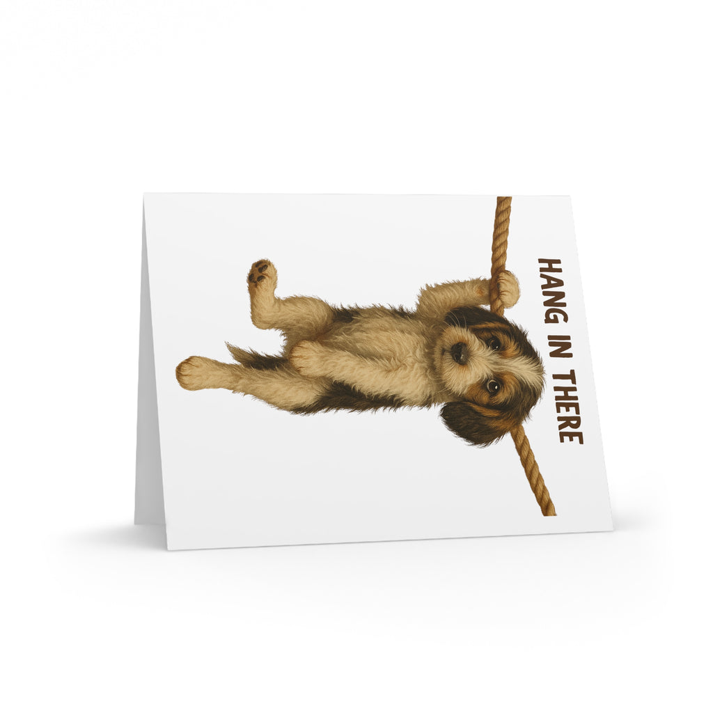 Hang In There Puppy Greeting Cards — Pack of 8/16/24 Encouragement Note Cards